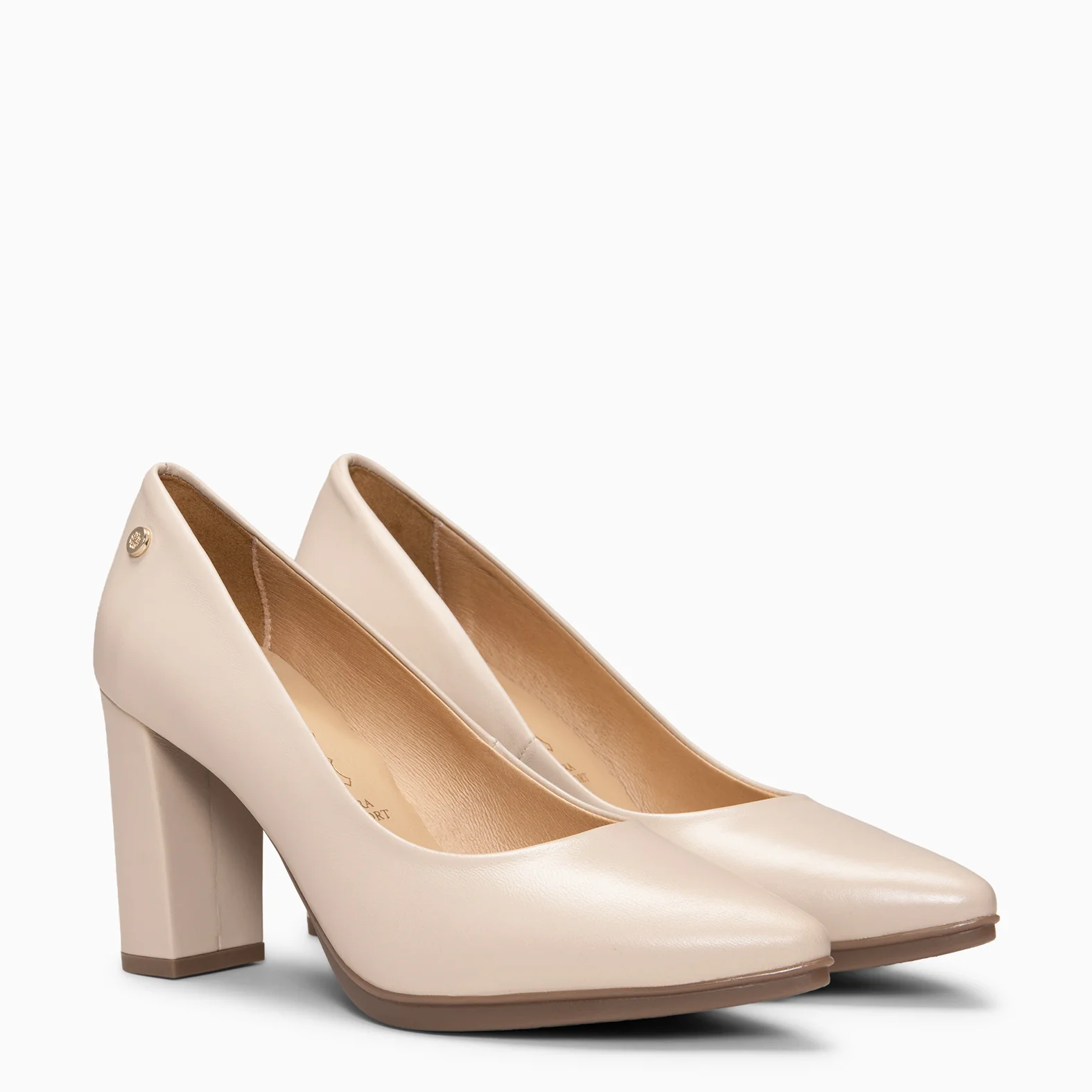 URBAN SALÓN - Zapatos de tacón alto de napa BEIGE - Image 4