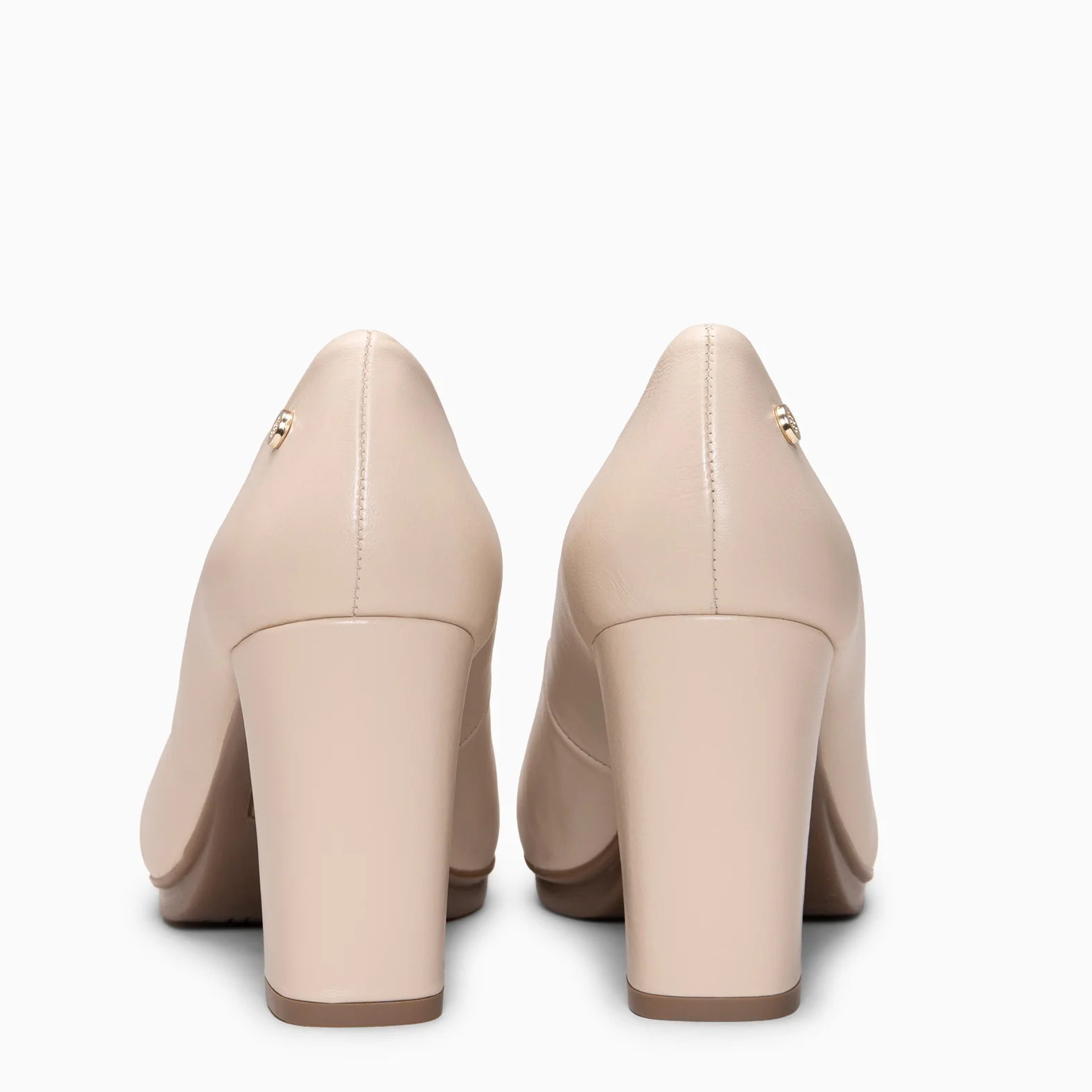 URBAN SALÓN - Zapatos de tacón alto de napa BEIGE - Image 9