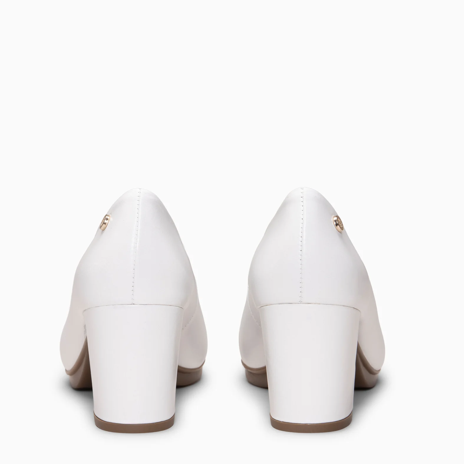 URBAN S SALÓN - Zapatos de tacón medio de napa BLANCO - Image 5
