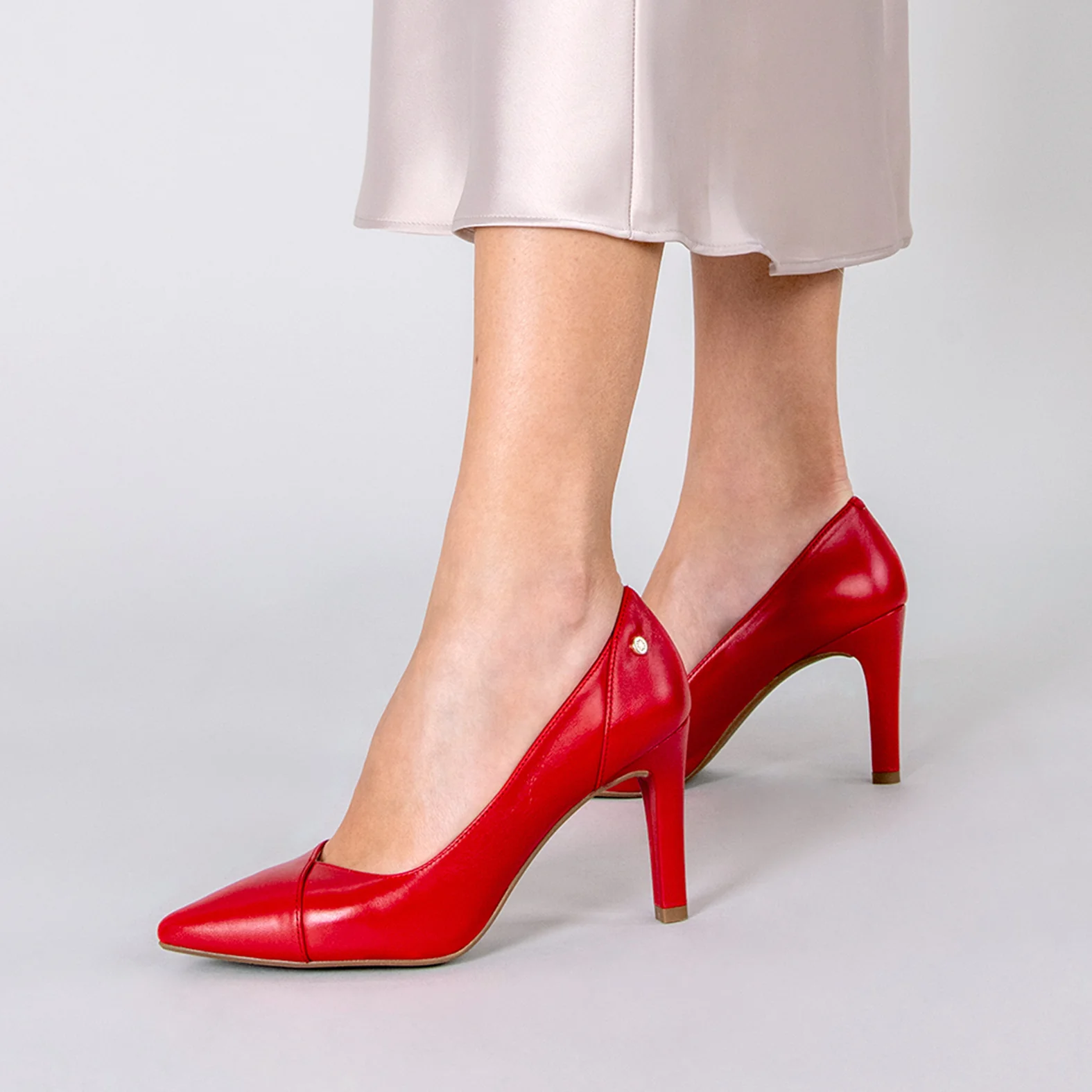 GLAM - Zapatos elegantes de tacón alto ROJO - Image 4