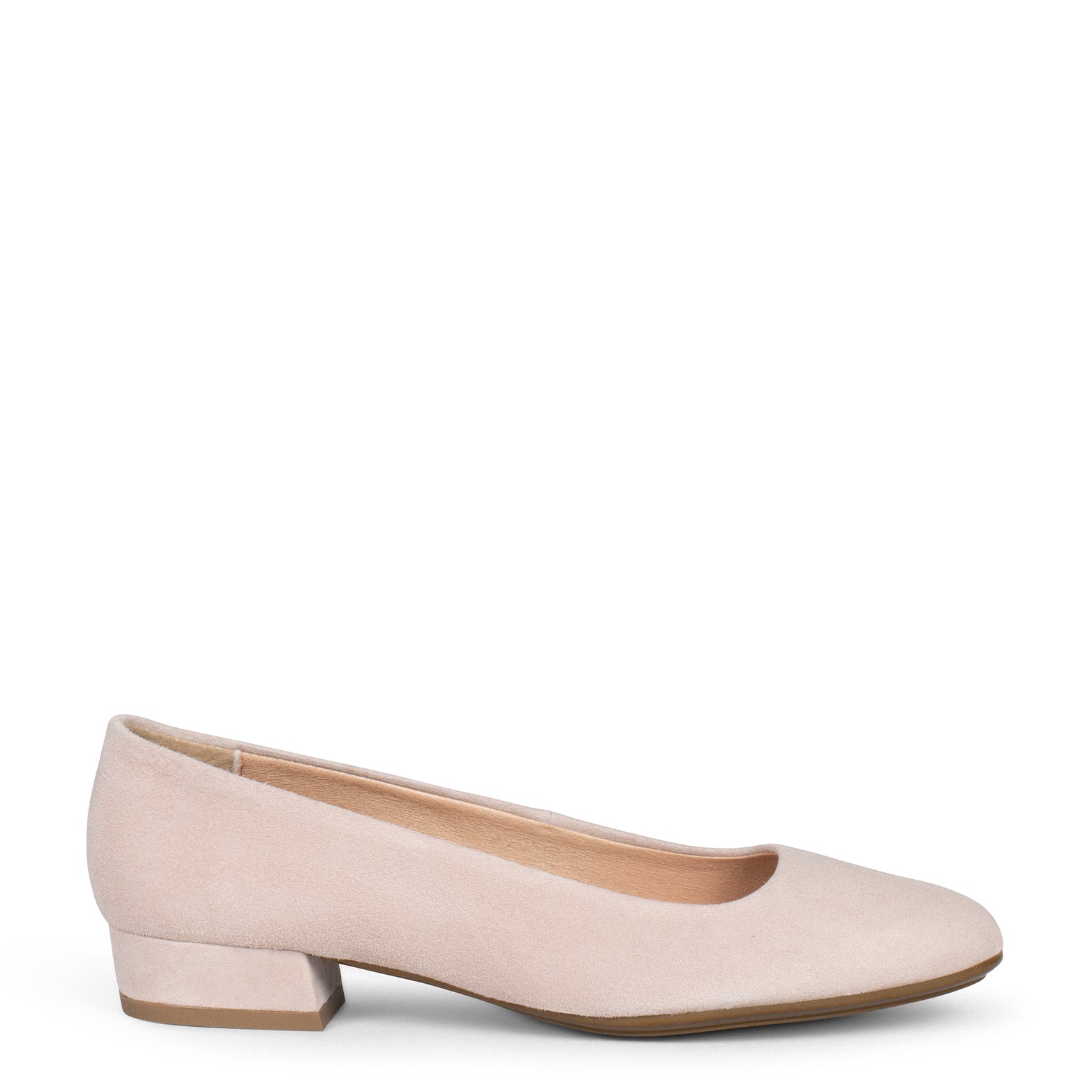 URBAN XS - Zapatos de tacón bajo de ante NUDE - Image 3