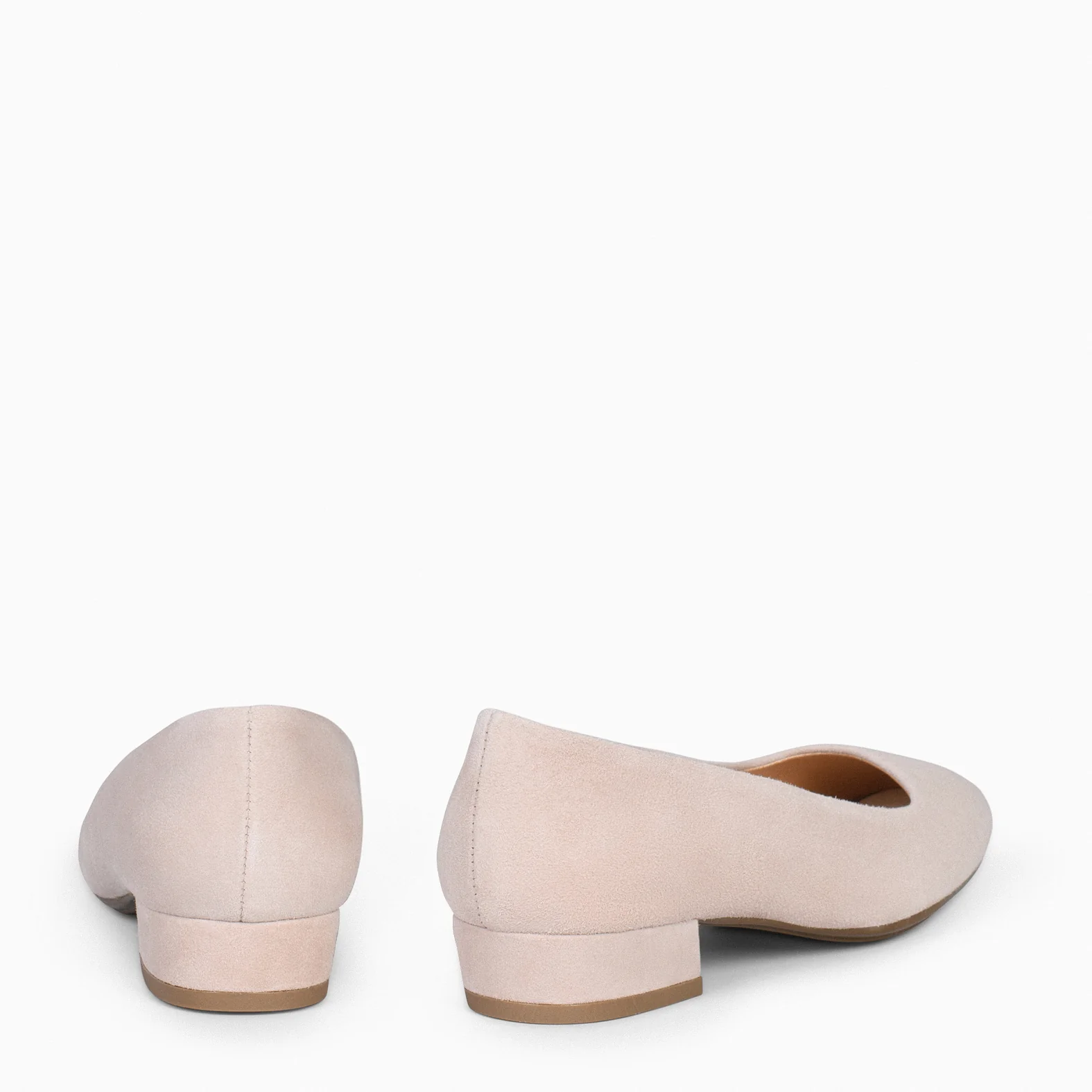 URBAN XS - Zapatos de tacón bajo de ante NUDE - Image 5
