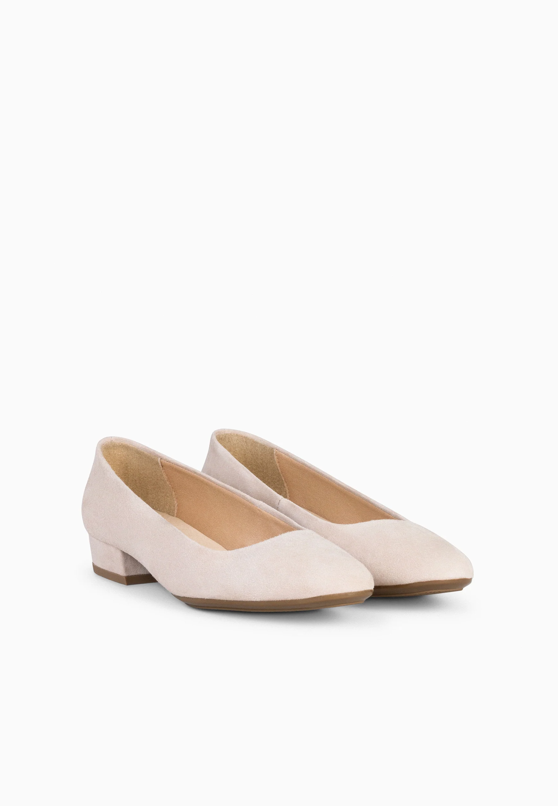 URBAN XS - Zapatos de tacón bajo de ante NUDE - Image 7