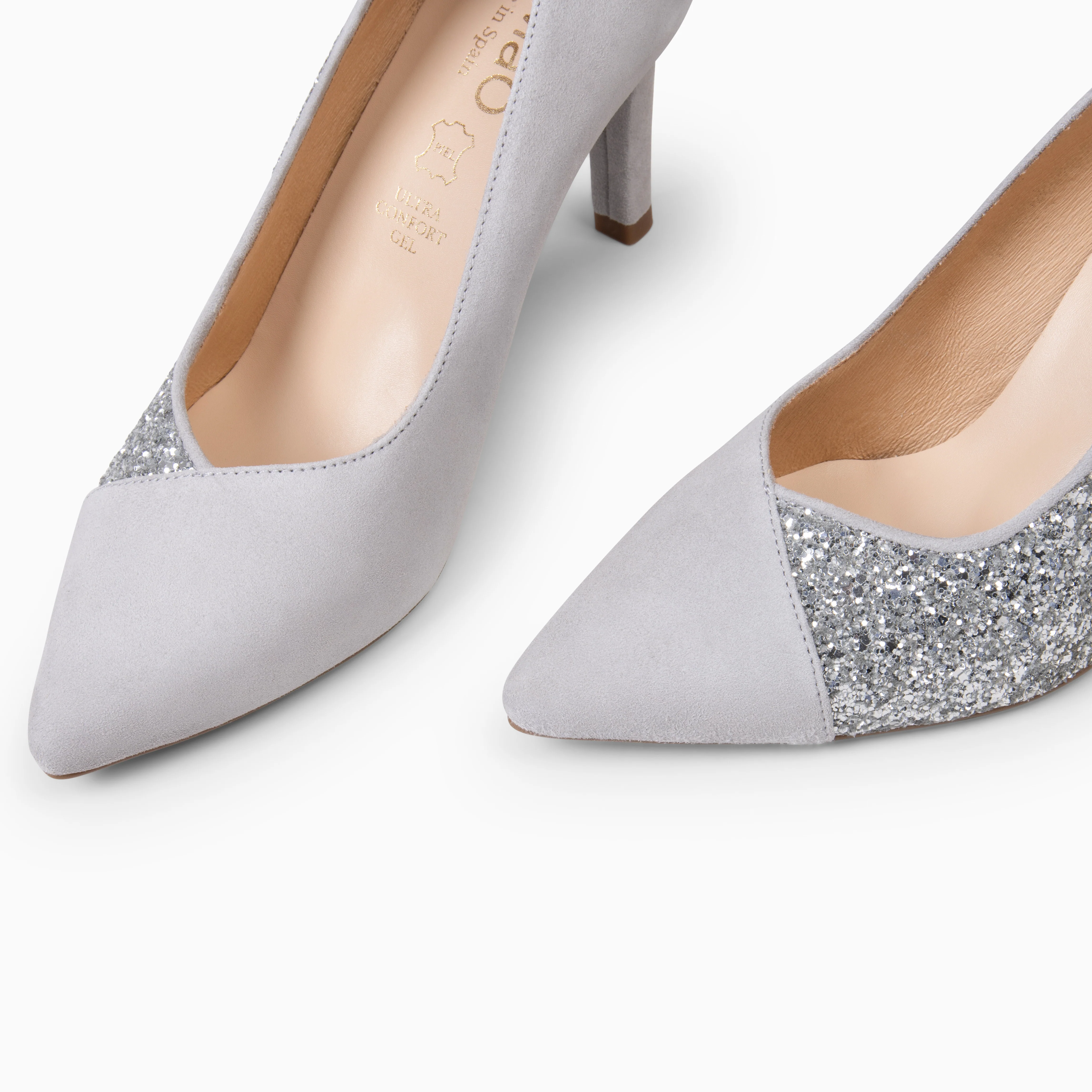 GLAM NIGHT– ZAPATOS ELEGANTES DE TACÓN ALTO GRIS PERLA - Image 6