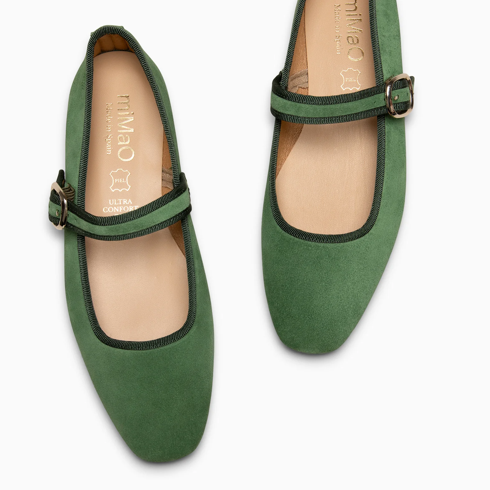 CLARA - Mercedita con puntera cuadrada VERDE - Image 2