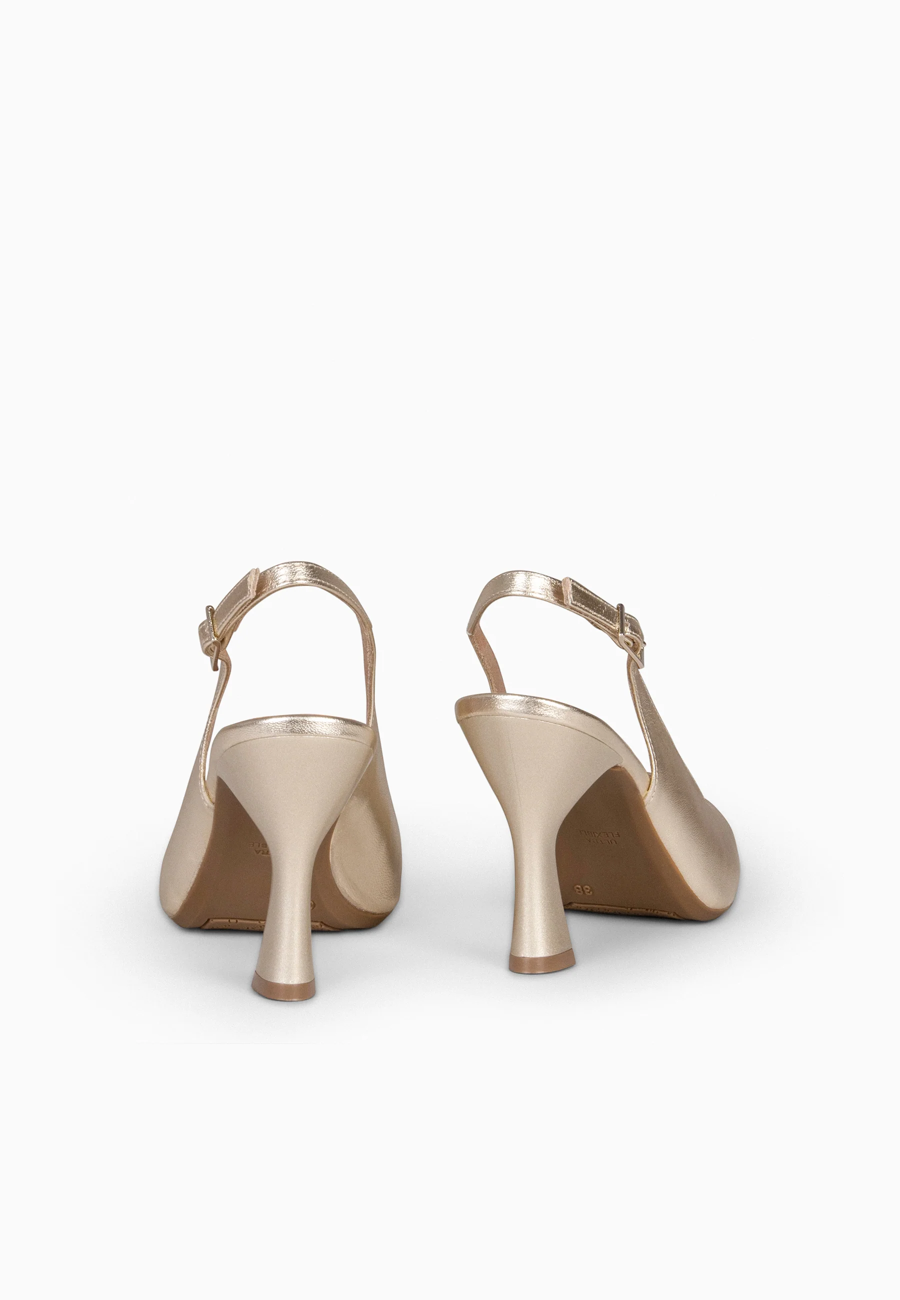 GLAM DESTALONADO - Zapatos de tacón destalonados de napa PLATINO - Image 8