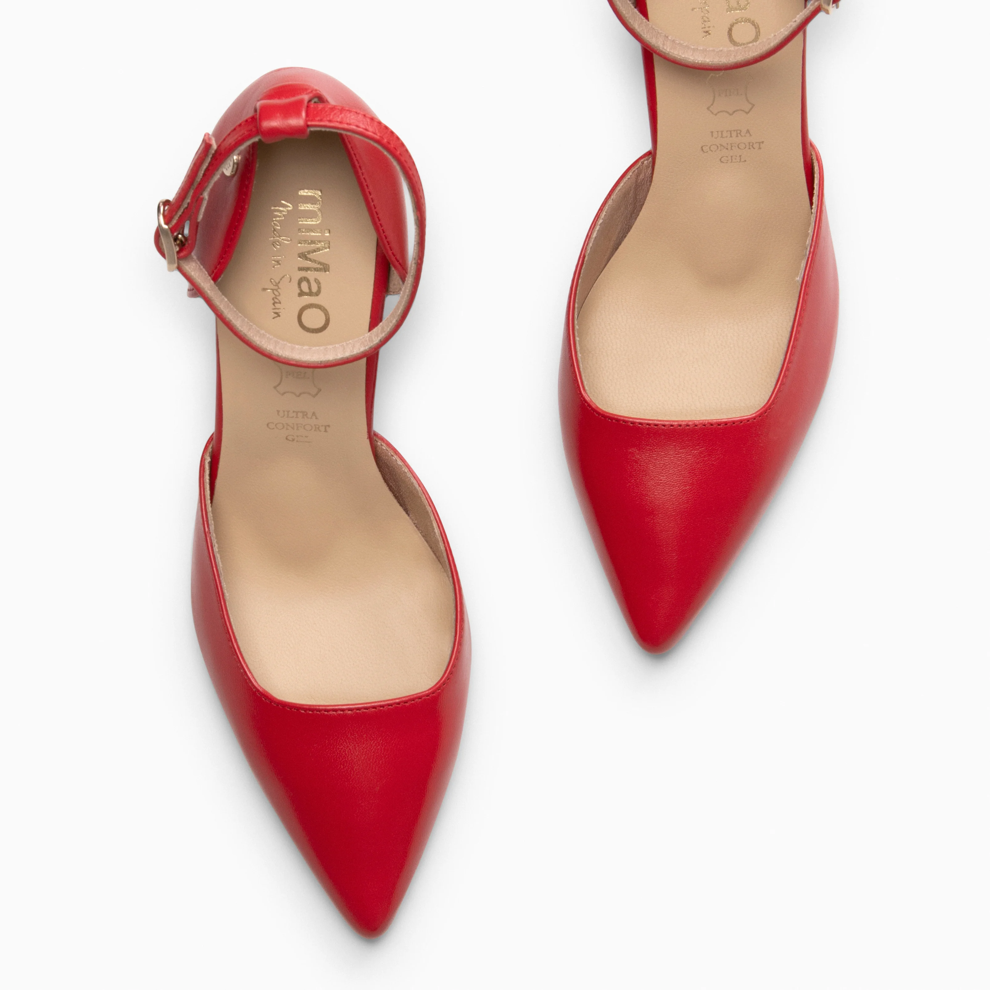 AINHOA - Zapato de tacón punta fina ROJO - Image 4