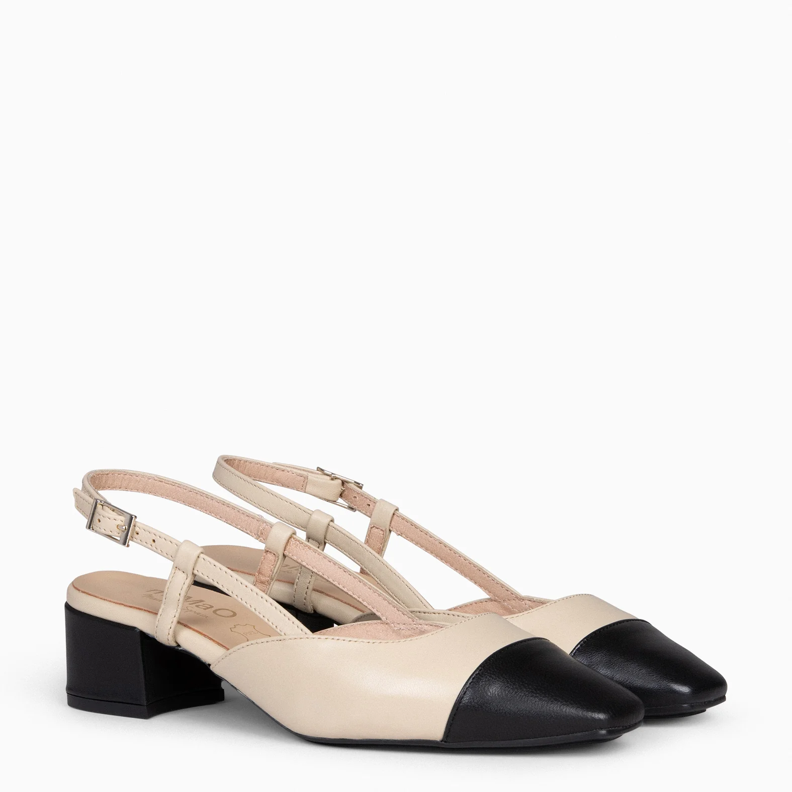 AUDREY - Zapatos destalonados con puntera BEIGE - Image 5