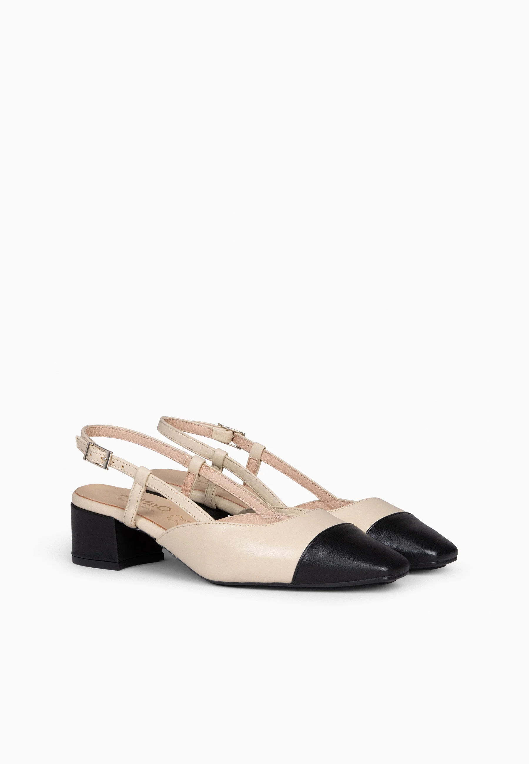 AUDREY - Zapatos destalonados con puntera BEIGE - Image 7