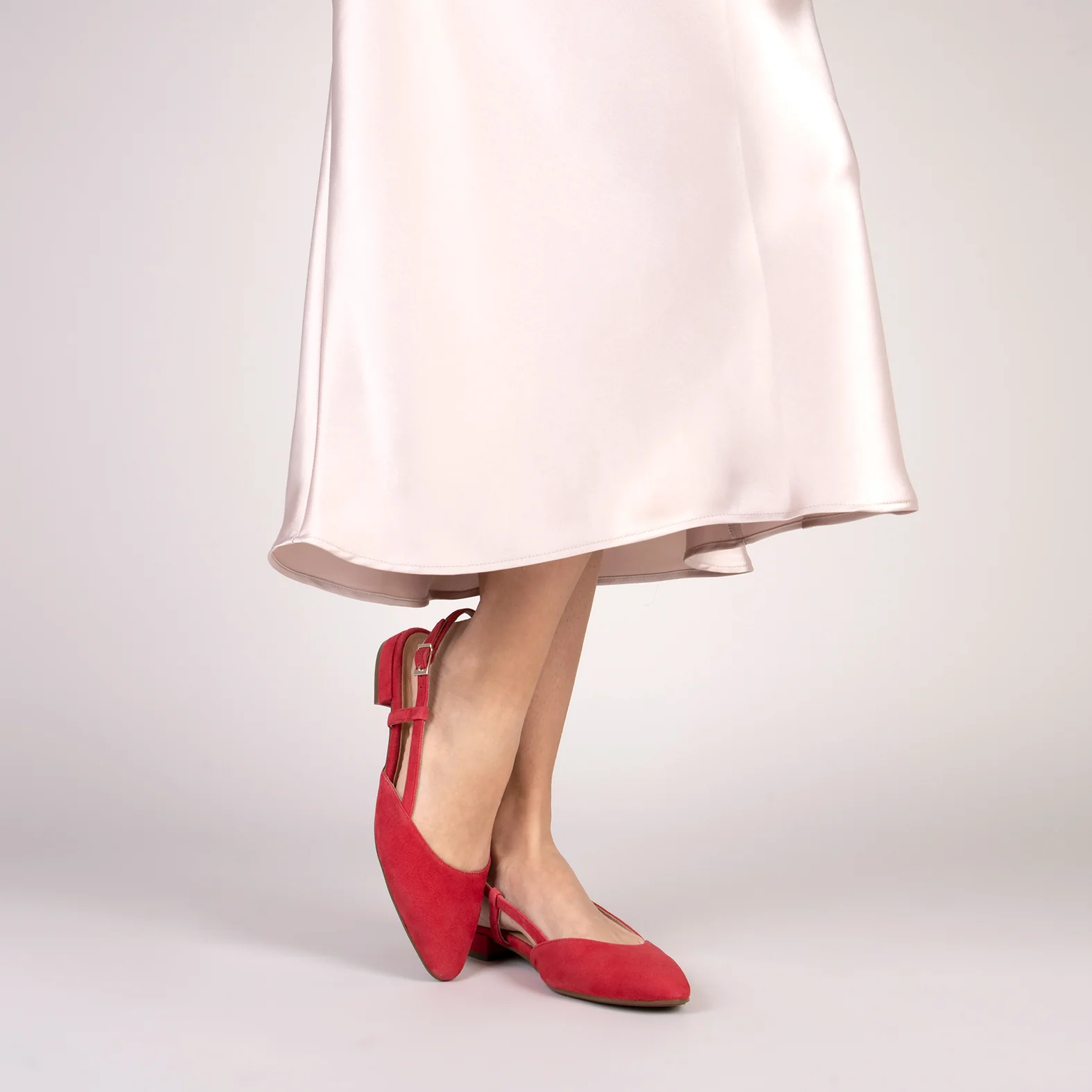 BRUNCH – Zapatos Planos Destalonados ROJO - Image 2