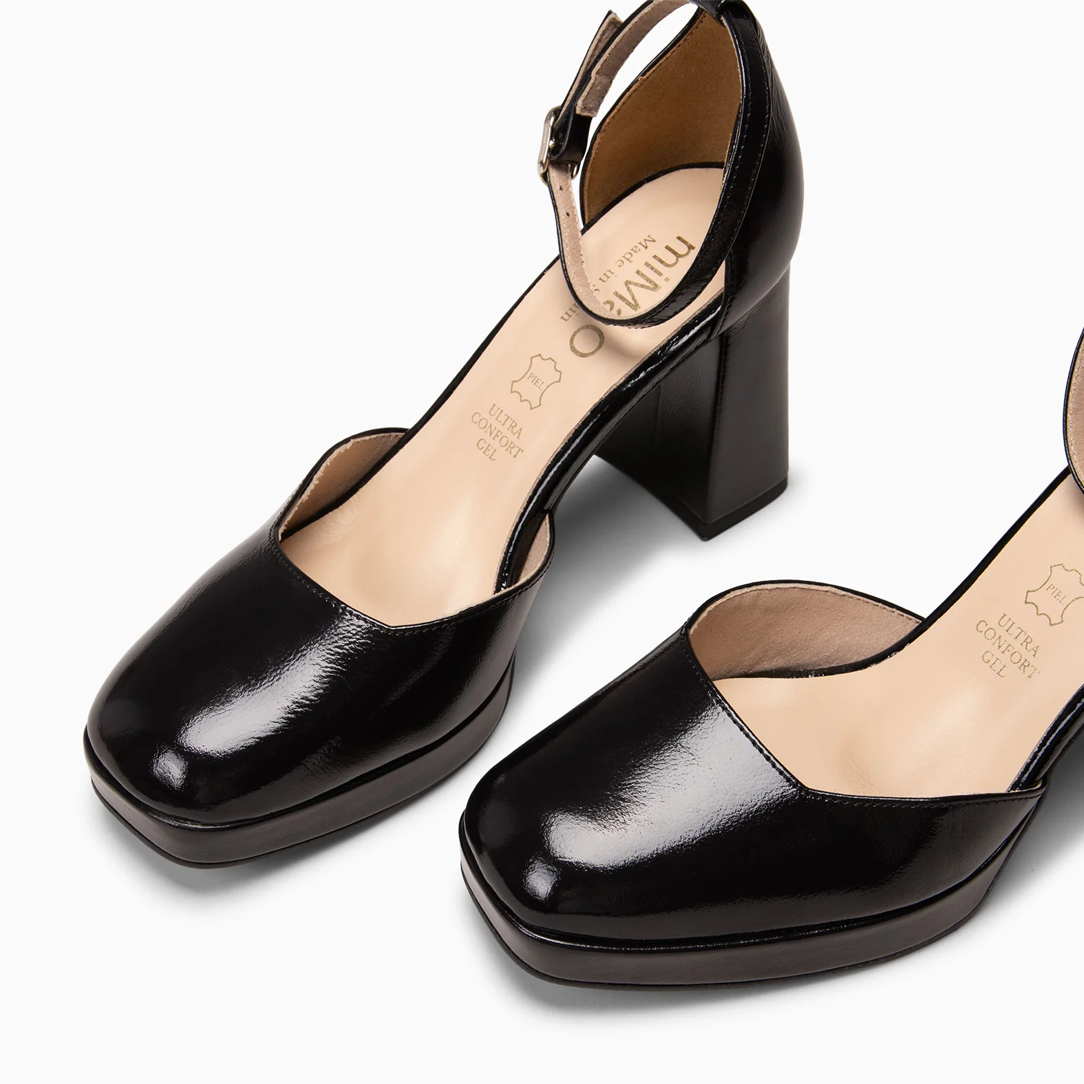 MEGAN - Zapatos con tacón ancho y plataforma NEGRO - Image 10