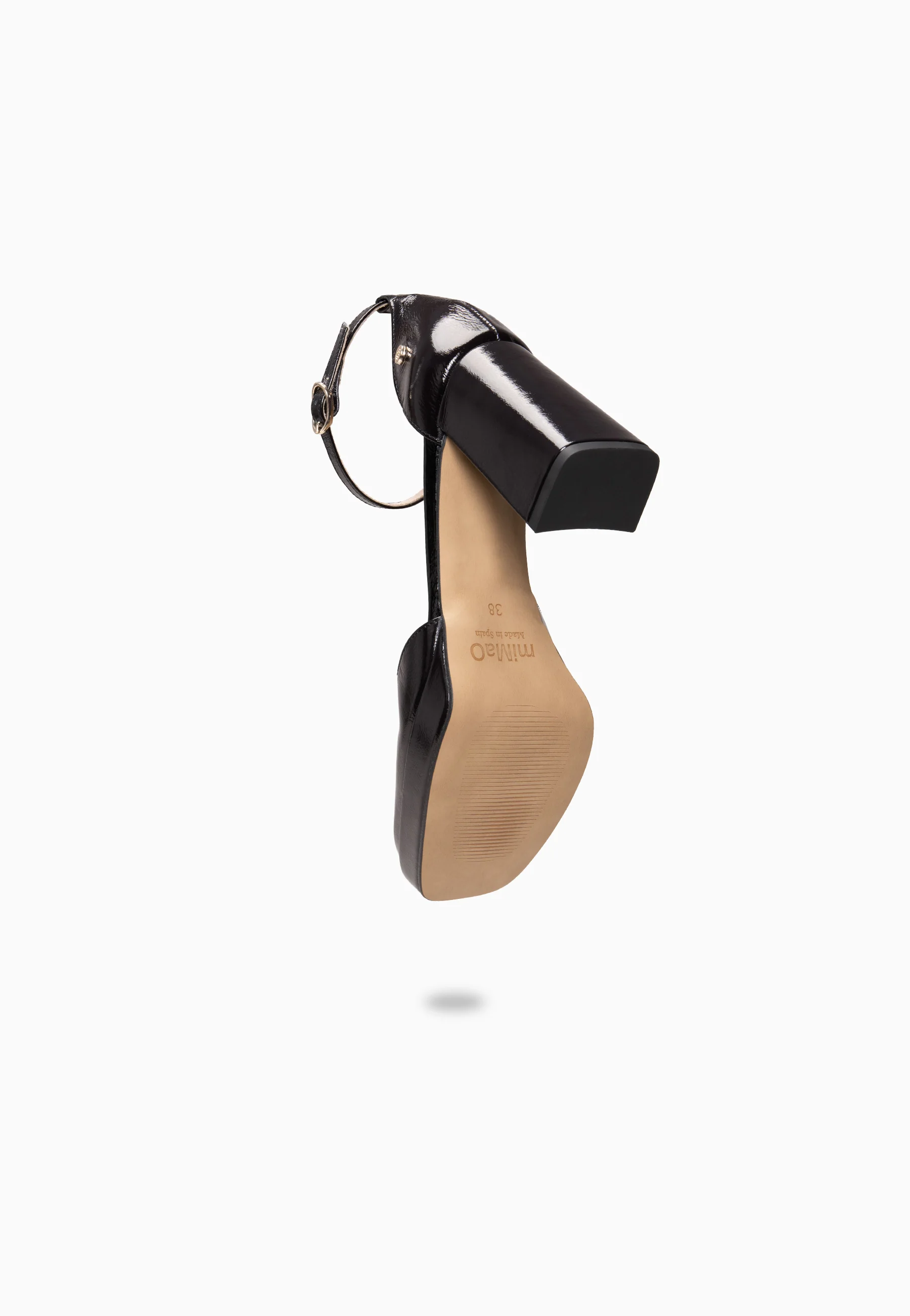 MEGAN - Zapatos con tacón ancho y plataforma NEGRO - Image 8