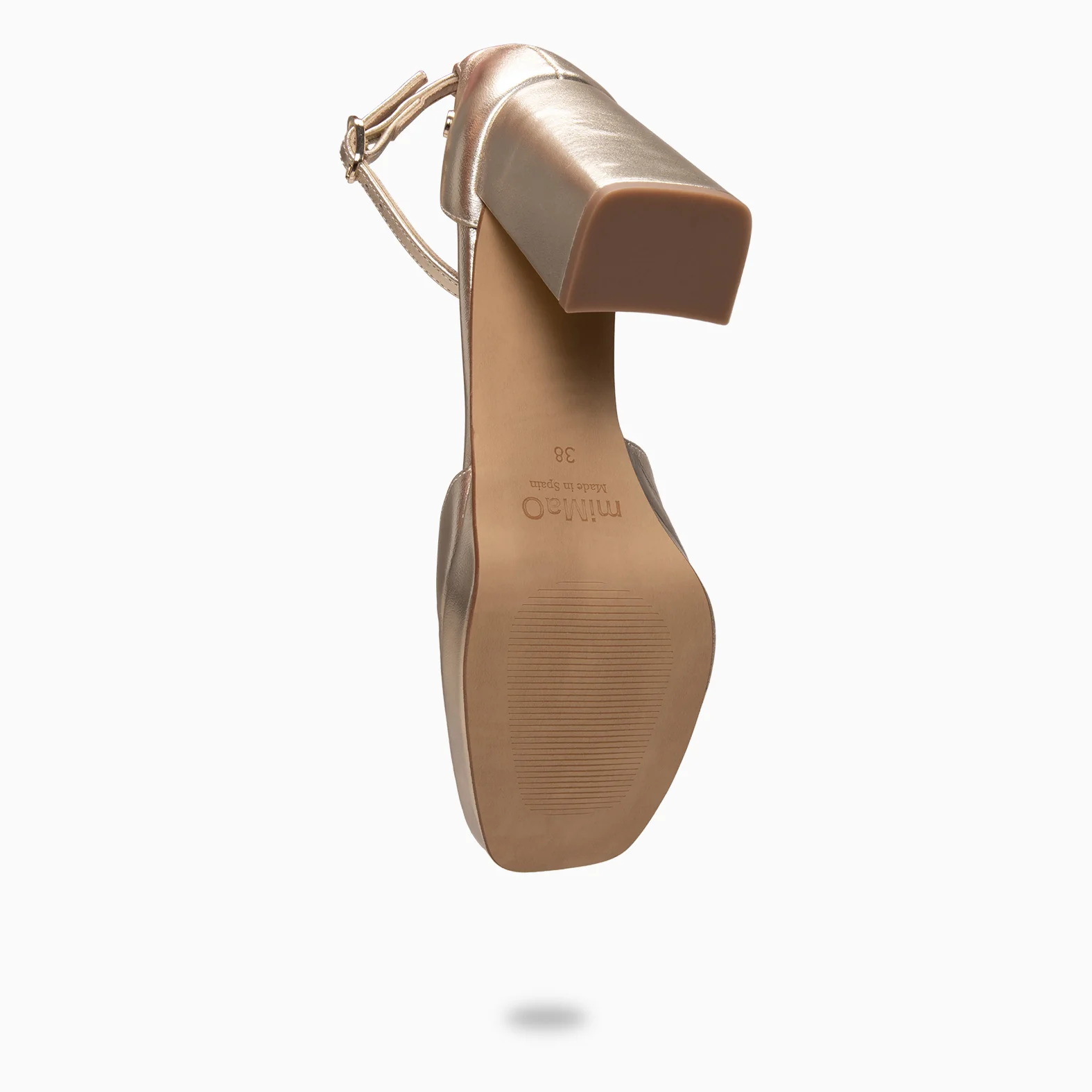 MEGAN - Zapatos con tacón ancho y plataforma PLATINO - Image 10