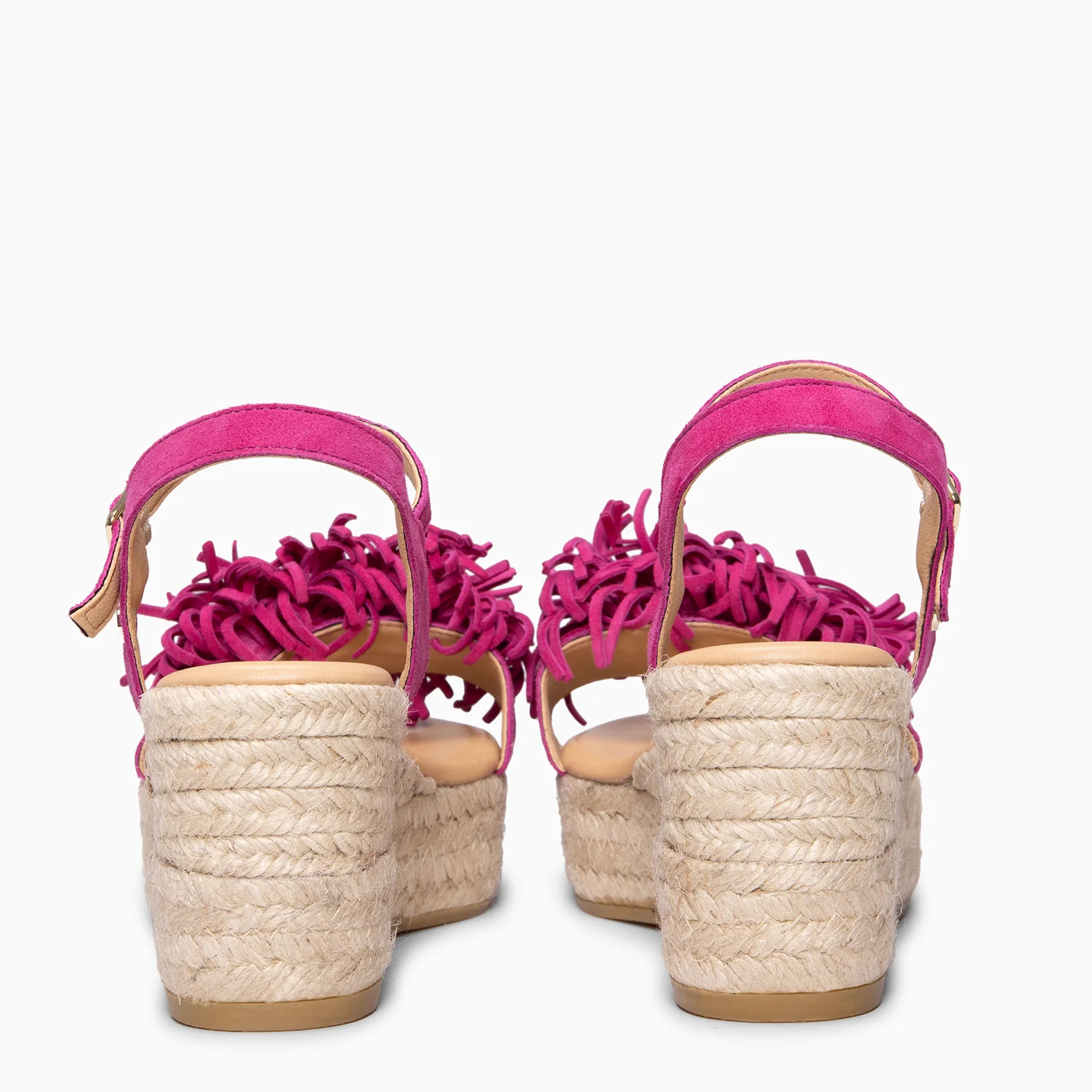 CELESTE - Cuñas de esparto de serraje FUCSIA - Image 10