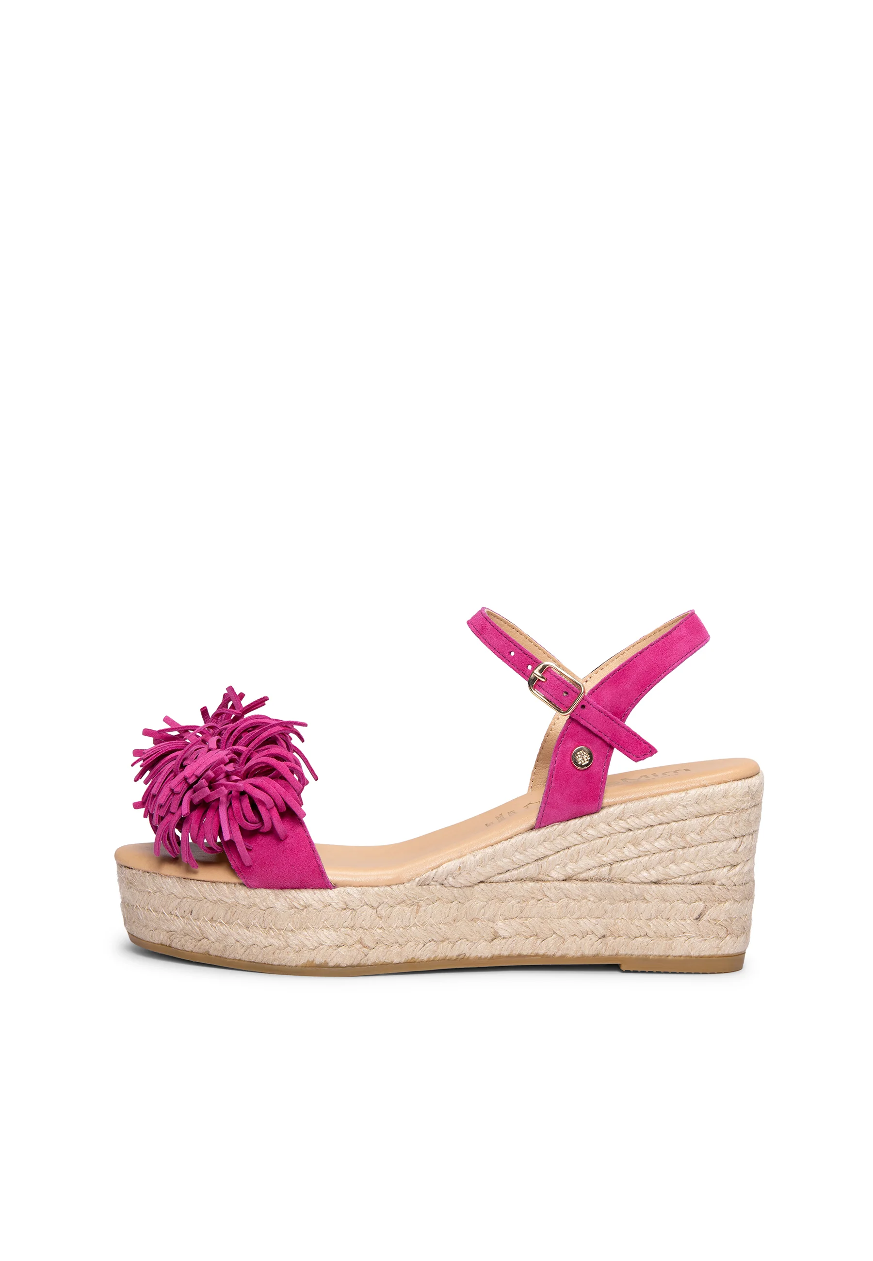 CELESTE - Cuñas de esparto de serraje FUCSIA - Image 6