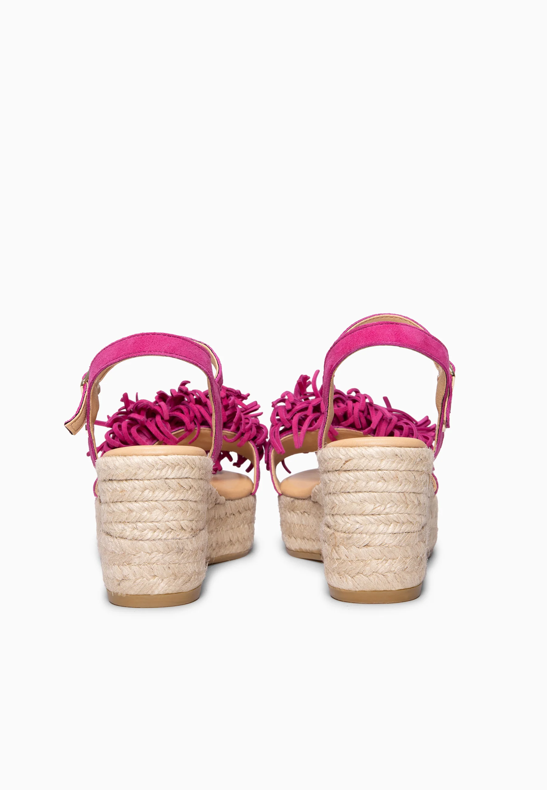 CELESTE - Cuñas de esparto de serraje FUCSIA - Image 8