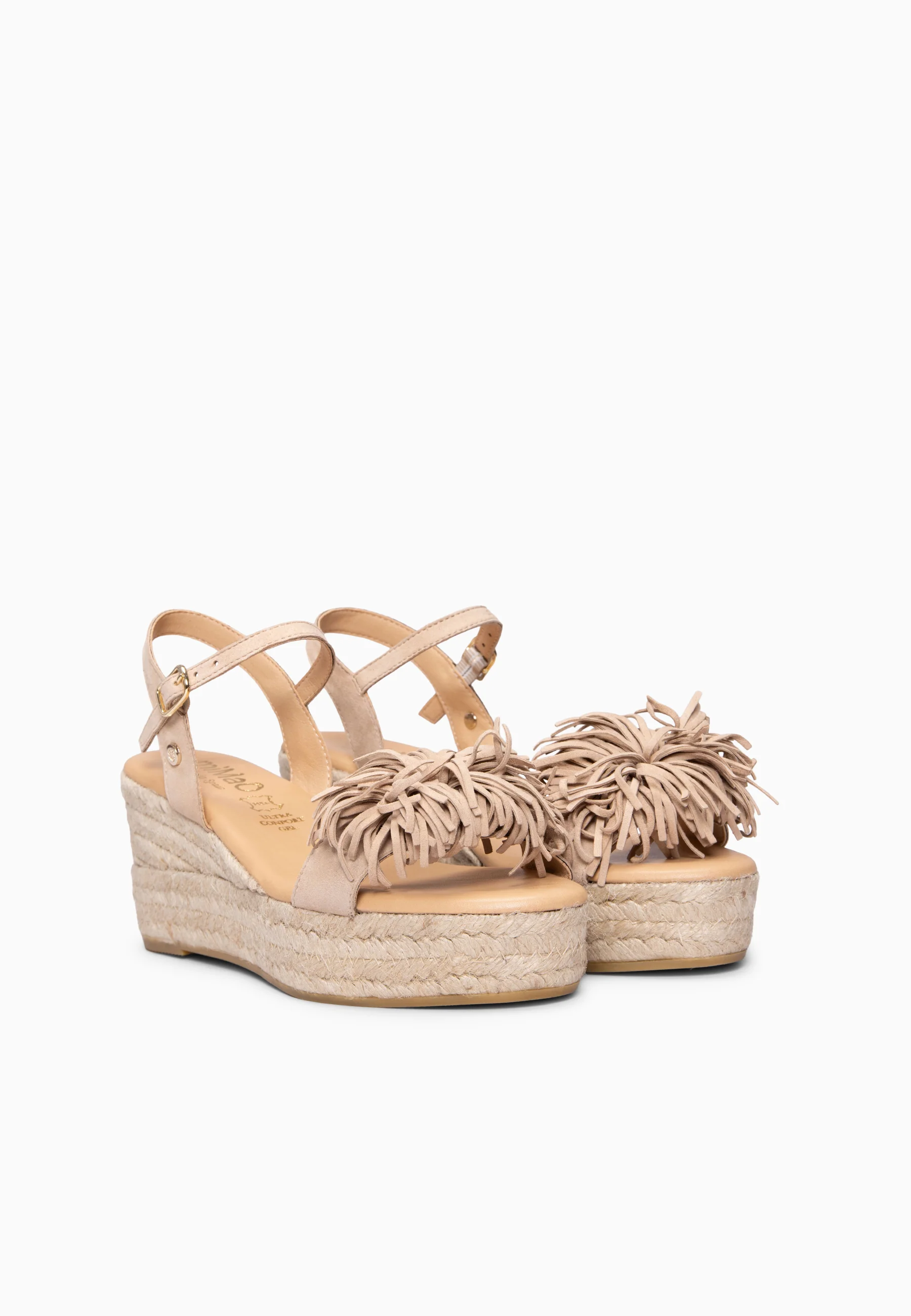 CELESTE - Cuñas de esparto de serraje ROSA CLARO - Image 7
