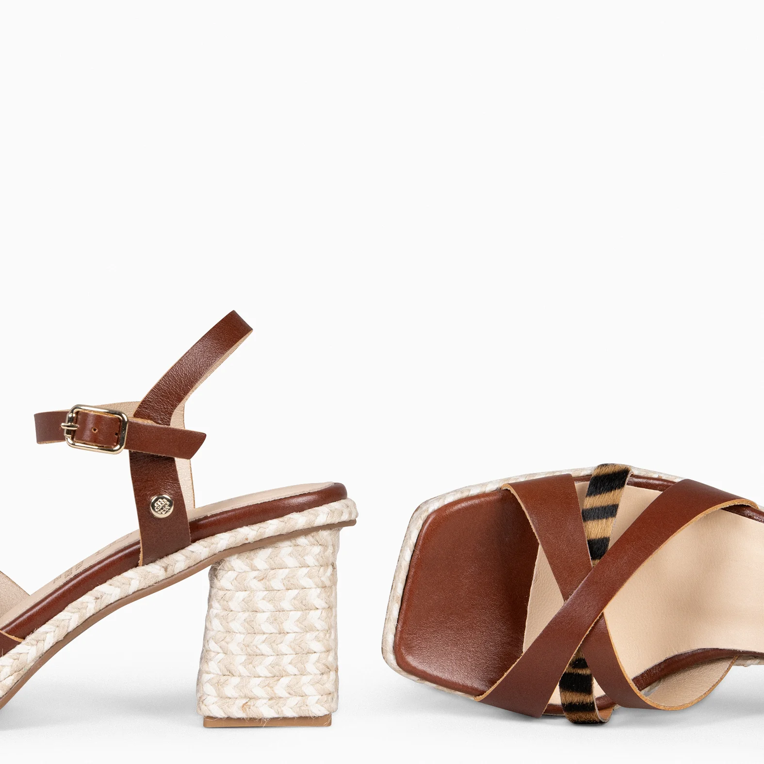 ANNA – Sandalias de tacón ancho LEOPARDO - Image 7