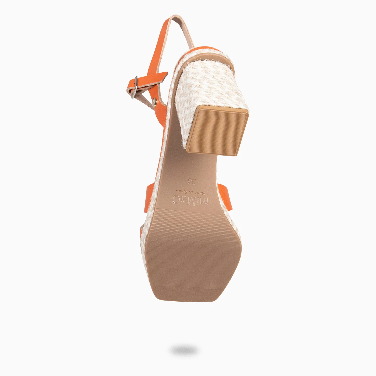ANNA – Sandalias de tacón ancho NARANJA - Image 9