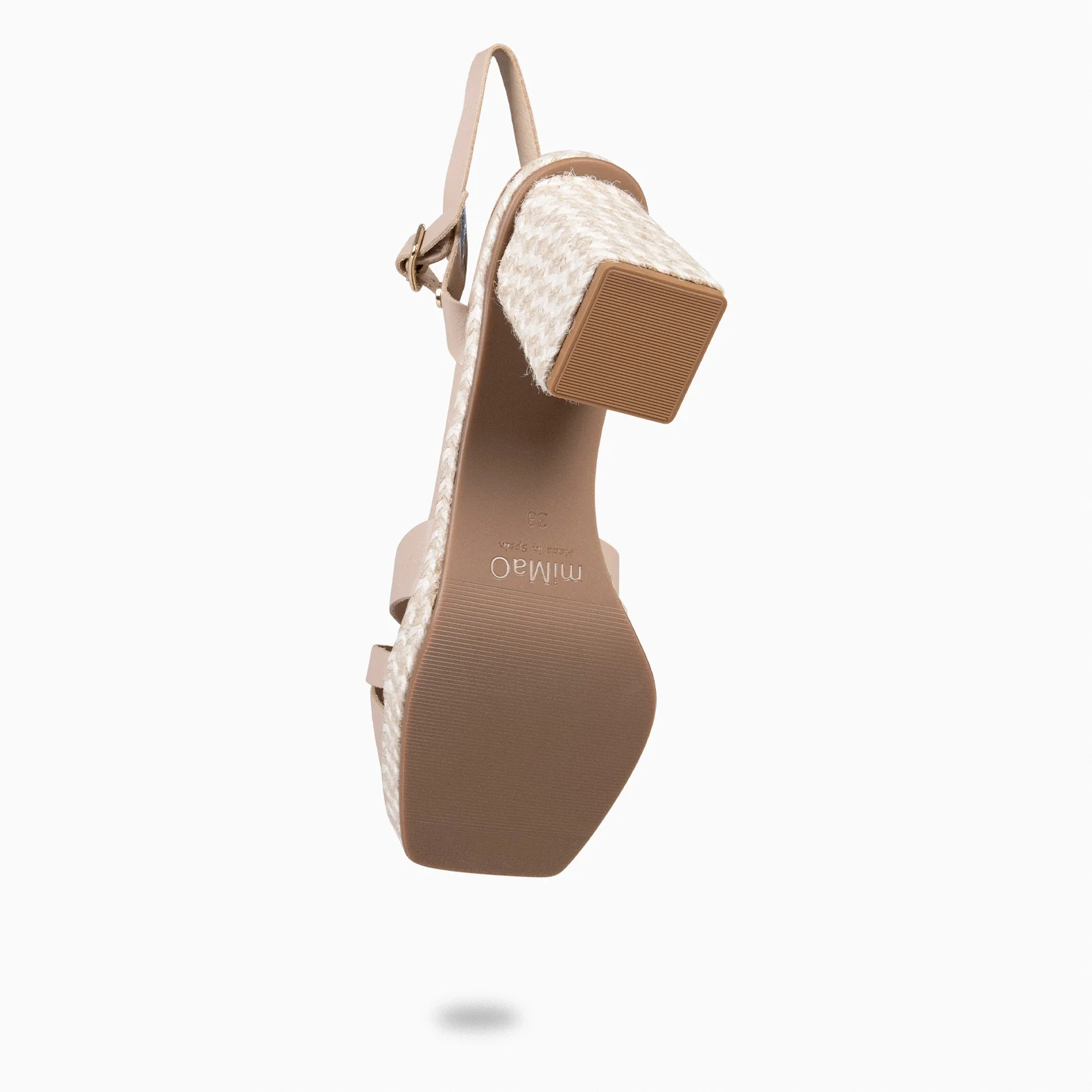 ANNA – Sandalias de tacón ancho NUDE - Image 10