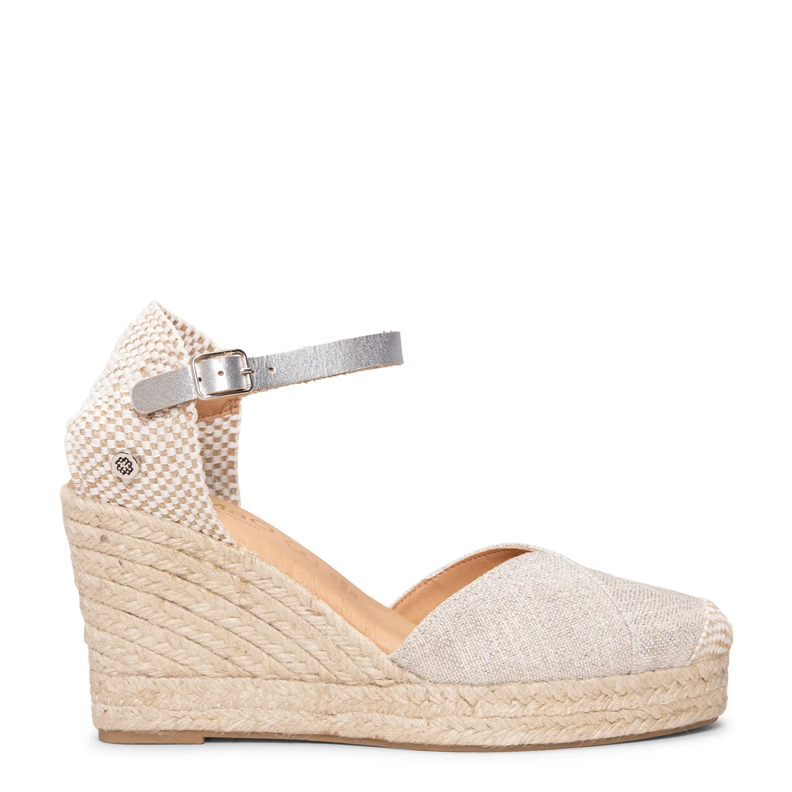 CONIL - Cuñas de esparto con hilo metalizado BEIGE - Image 2