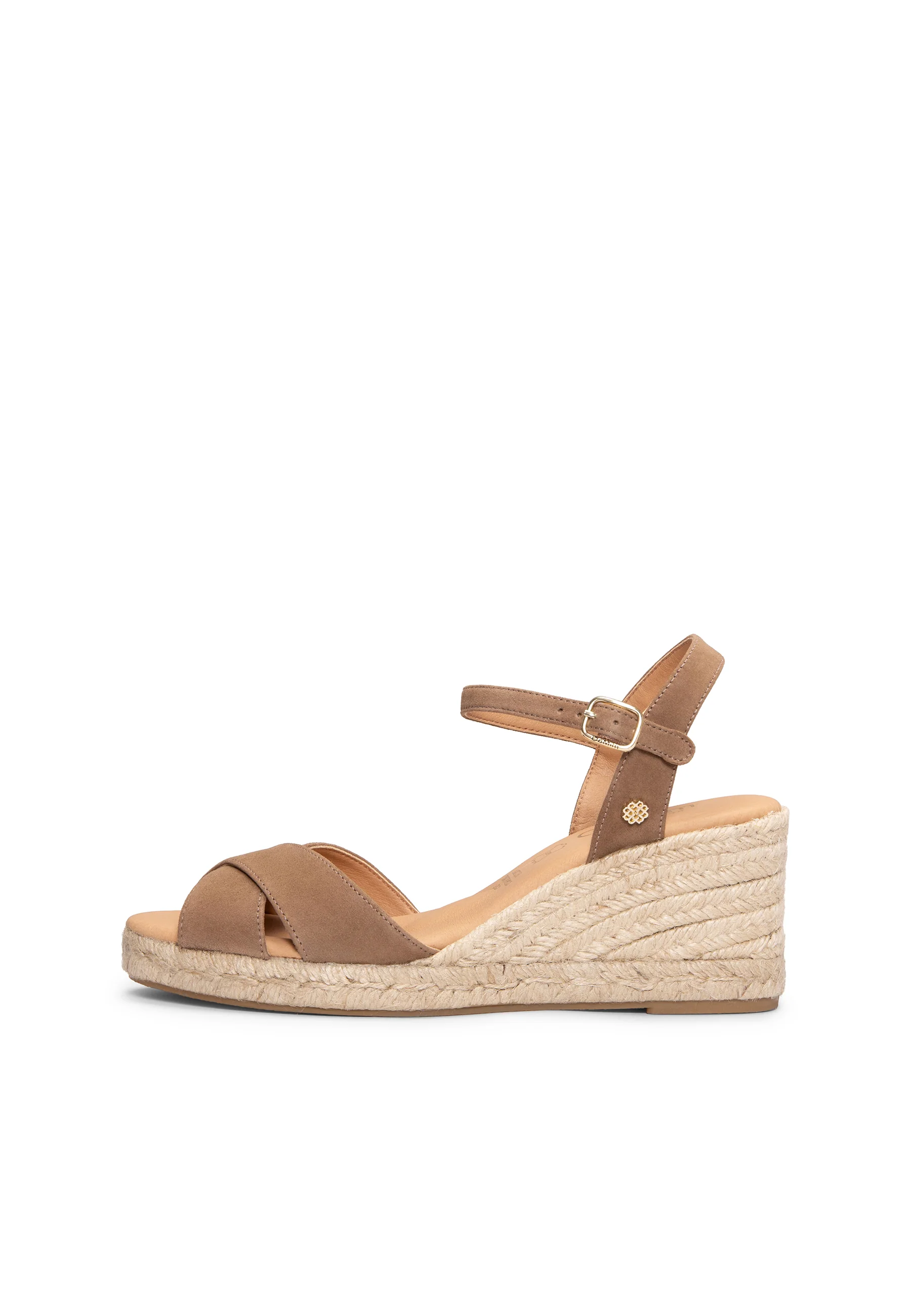 CALPE - Cuñas de Esparto artesanal con tiras y hebilla TAUPE - Image 6