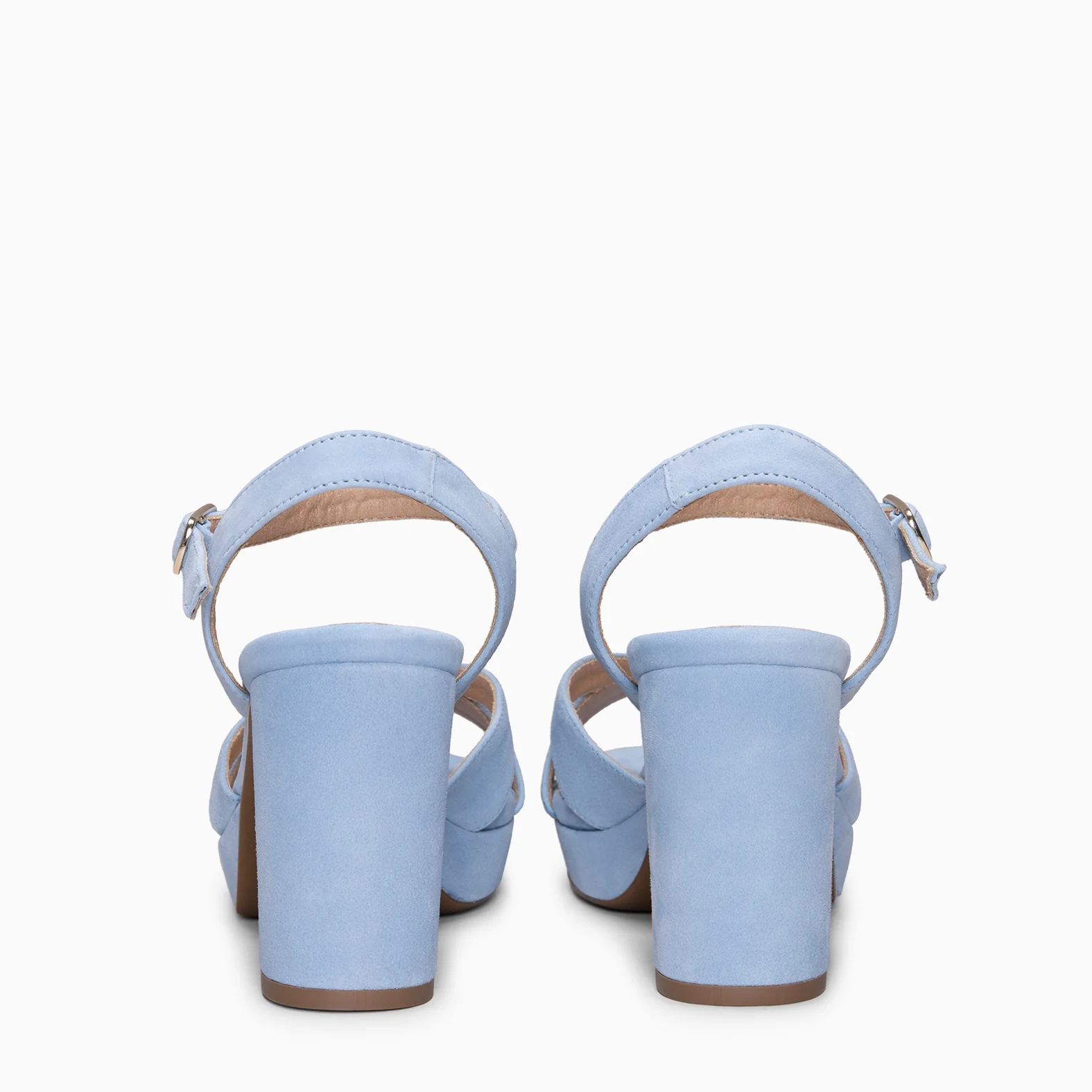 PARIS - Sandalias de fiesta con tacón alto y plataforma AZUL CLARO - Image 9