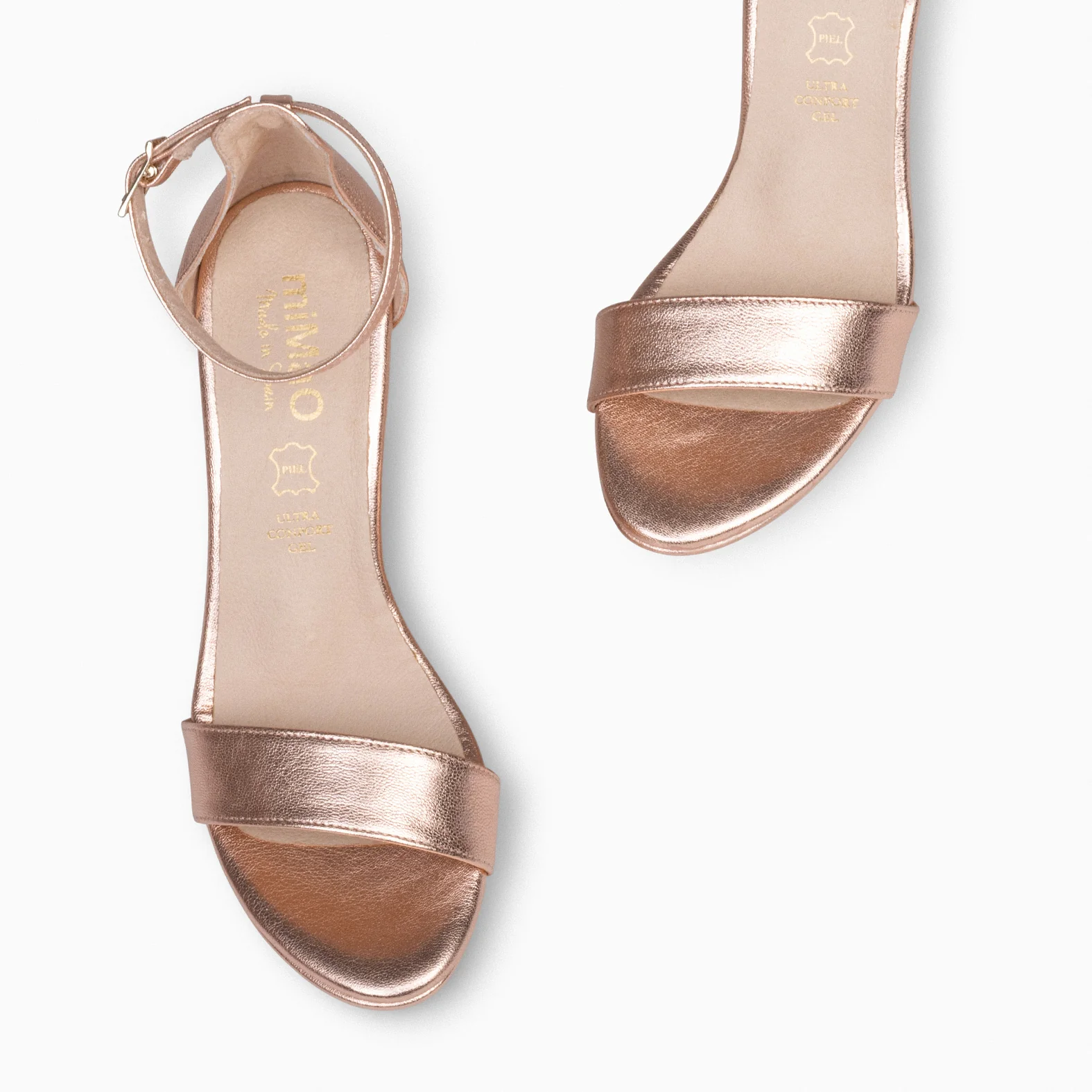 FIESTA - Sandalias de tacón alto y plataforma ORO ROSA - Image 9