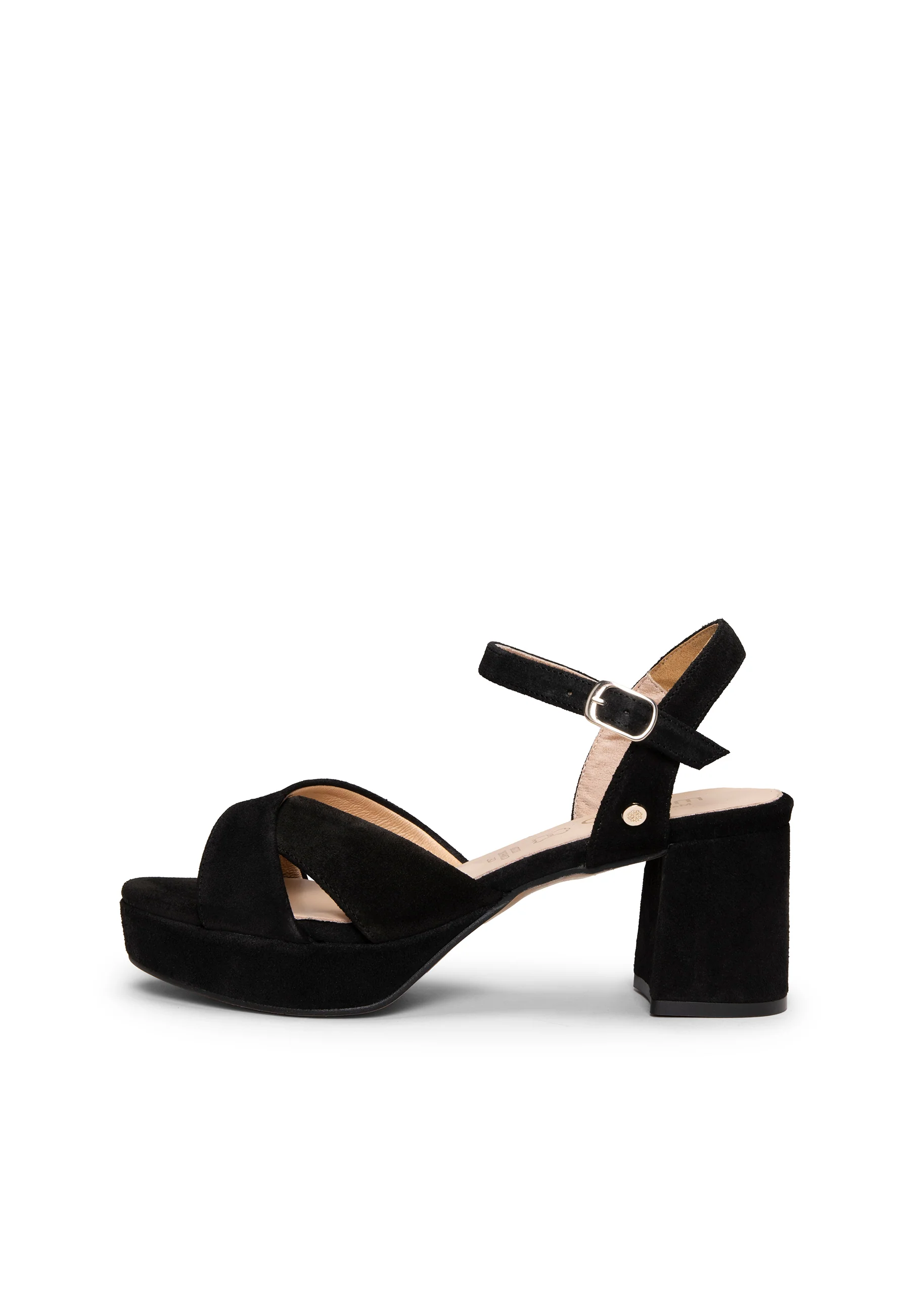CERDEÑA - Sandalias de tacón ancho y plataforma NEGRO - Image 6