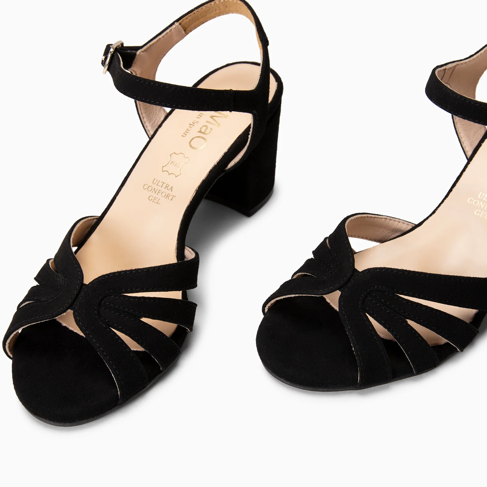MUSA – Sandalias de Tacón ancho NEGRO - Image 5