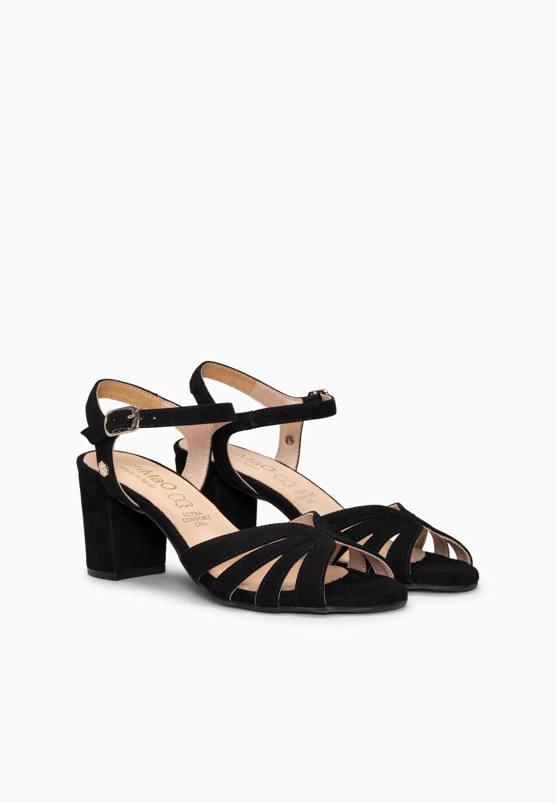 MUSA – Sandalias de Tacón ancho NEGRO - Image 7