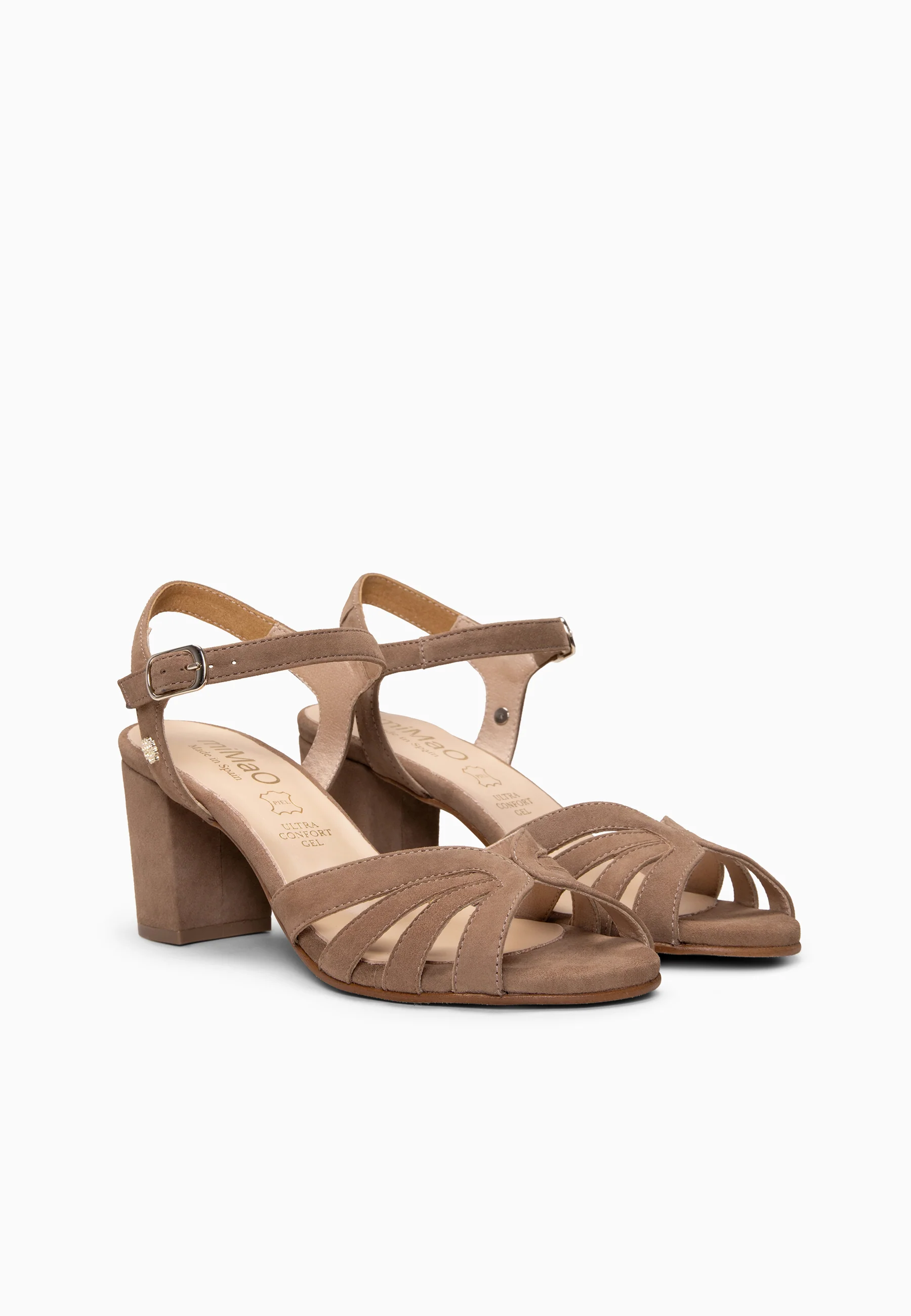 MUSA – Sandalias de Tacón ancho TAUPE - Image 8