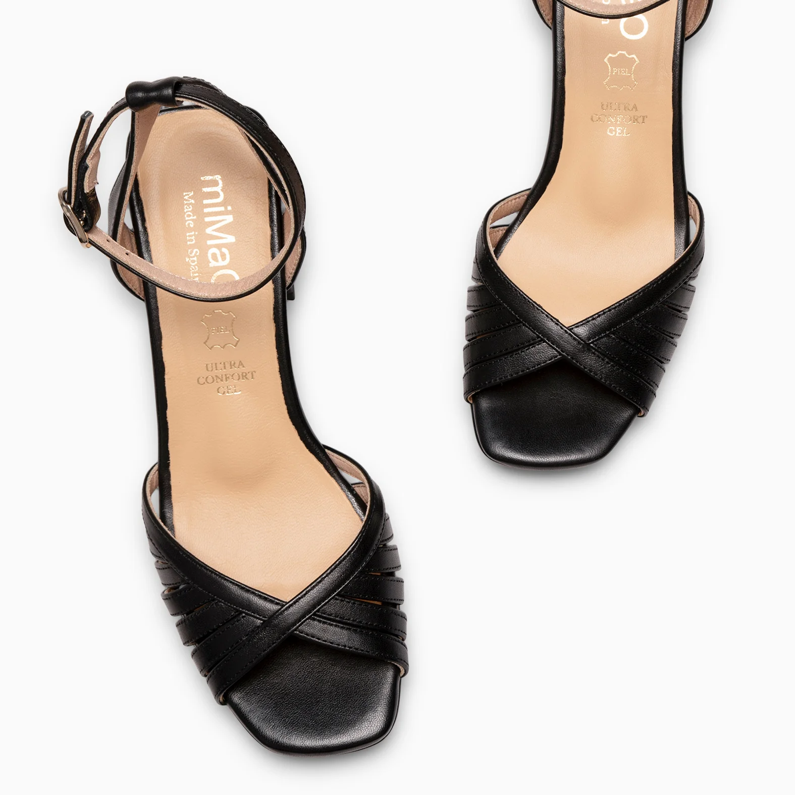 CRISTEL - SANDALIAS ELEGANTES DE TACÓN DE VESTIR NEGRO - Image 4