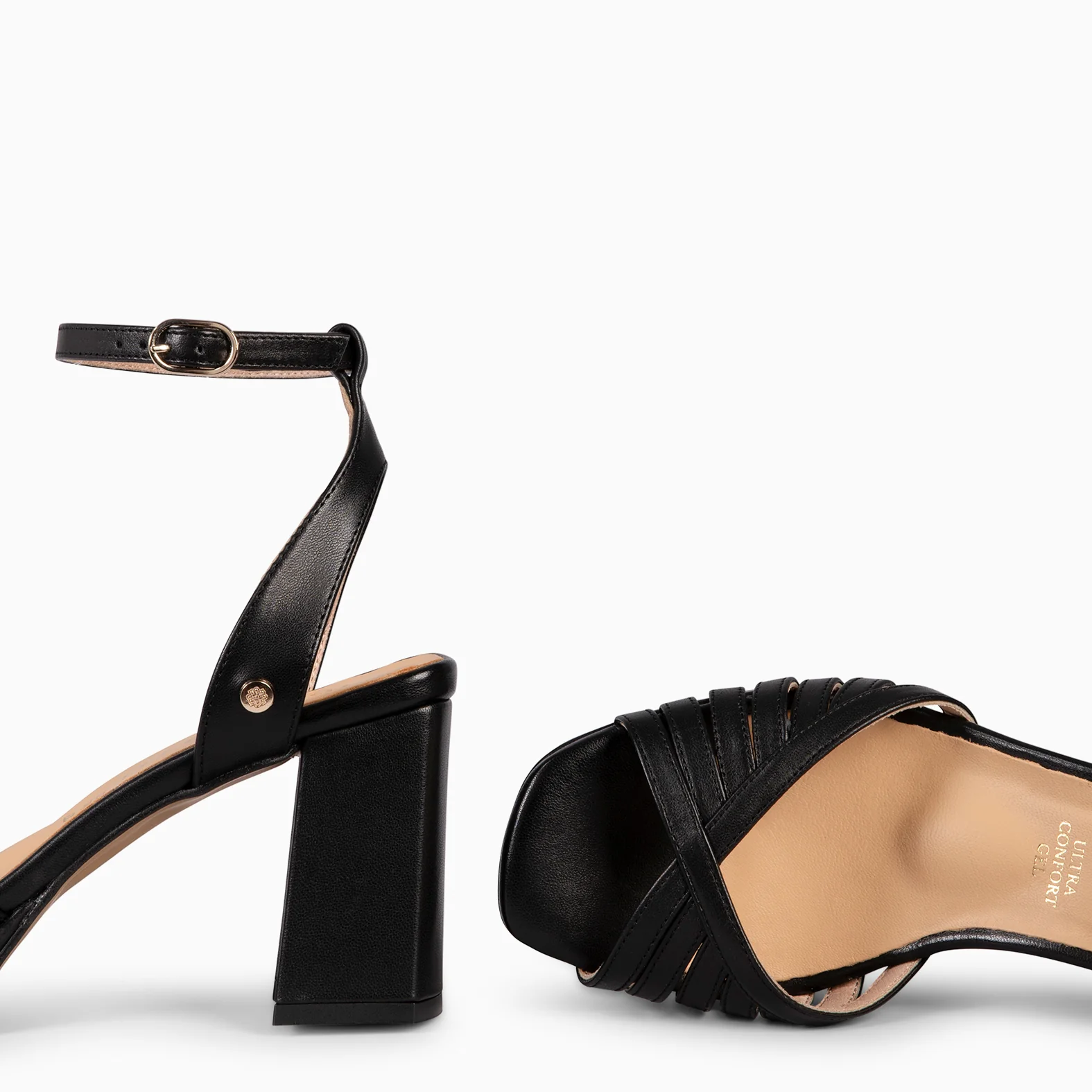 CRISTEL - SANDALIAS ELEGANTES DE TACÓN DE VESTIR NEGRO - Image 9