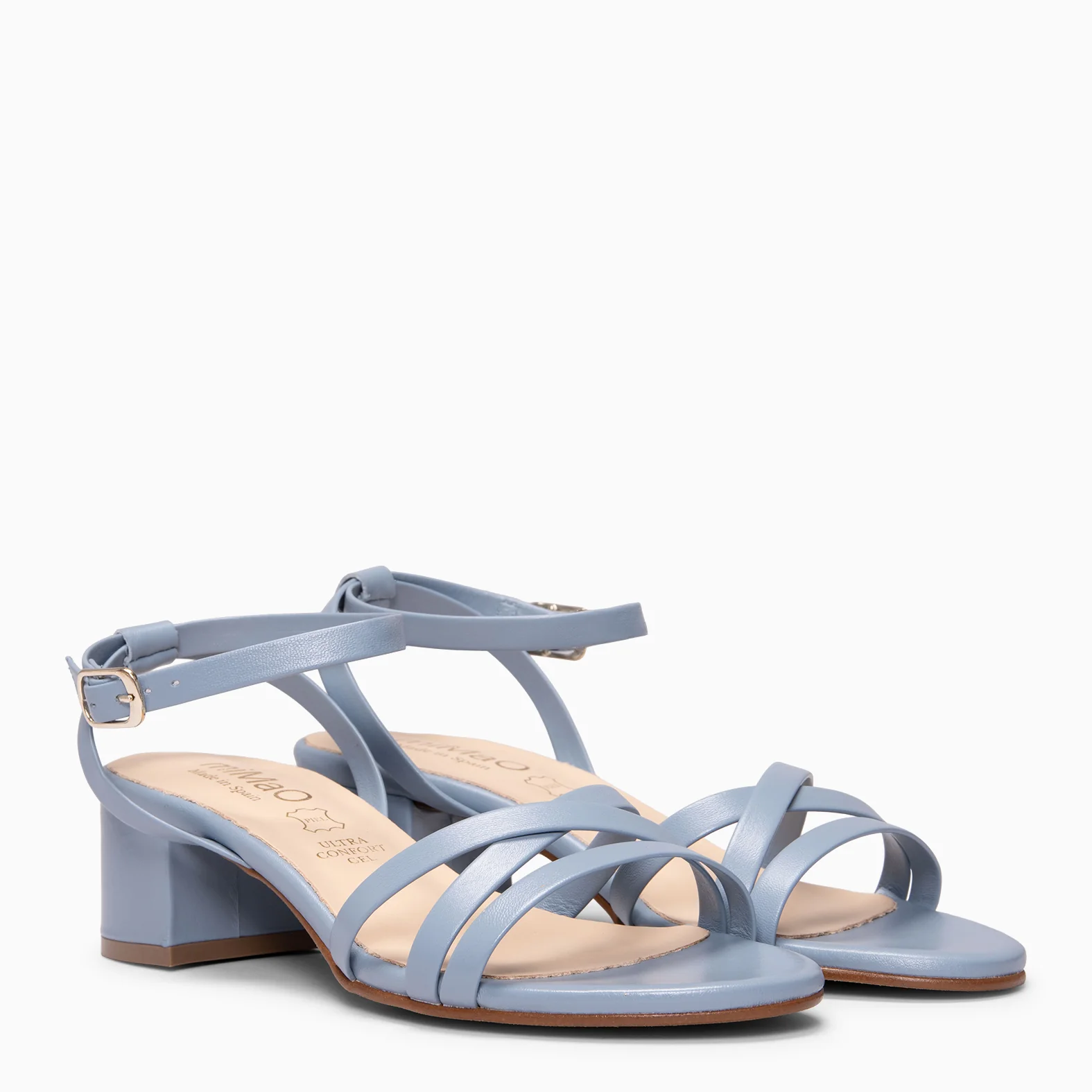 VIENA - Sandalias de tacón bajo JEANS - Image 2