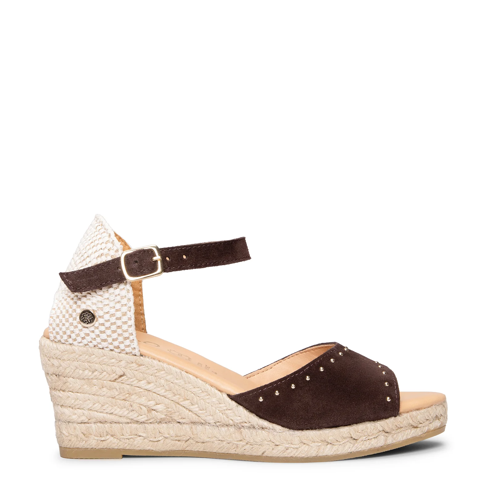 SAONA - Cuñas de esparto peep toe MARRON - Image 3