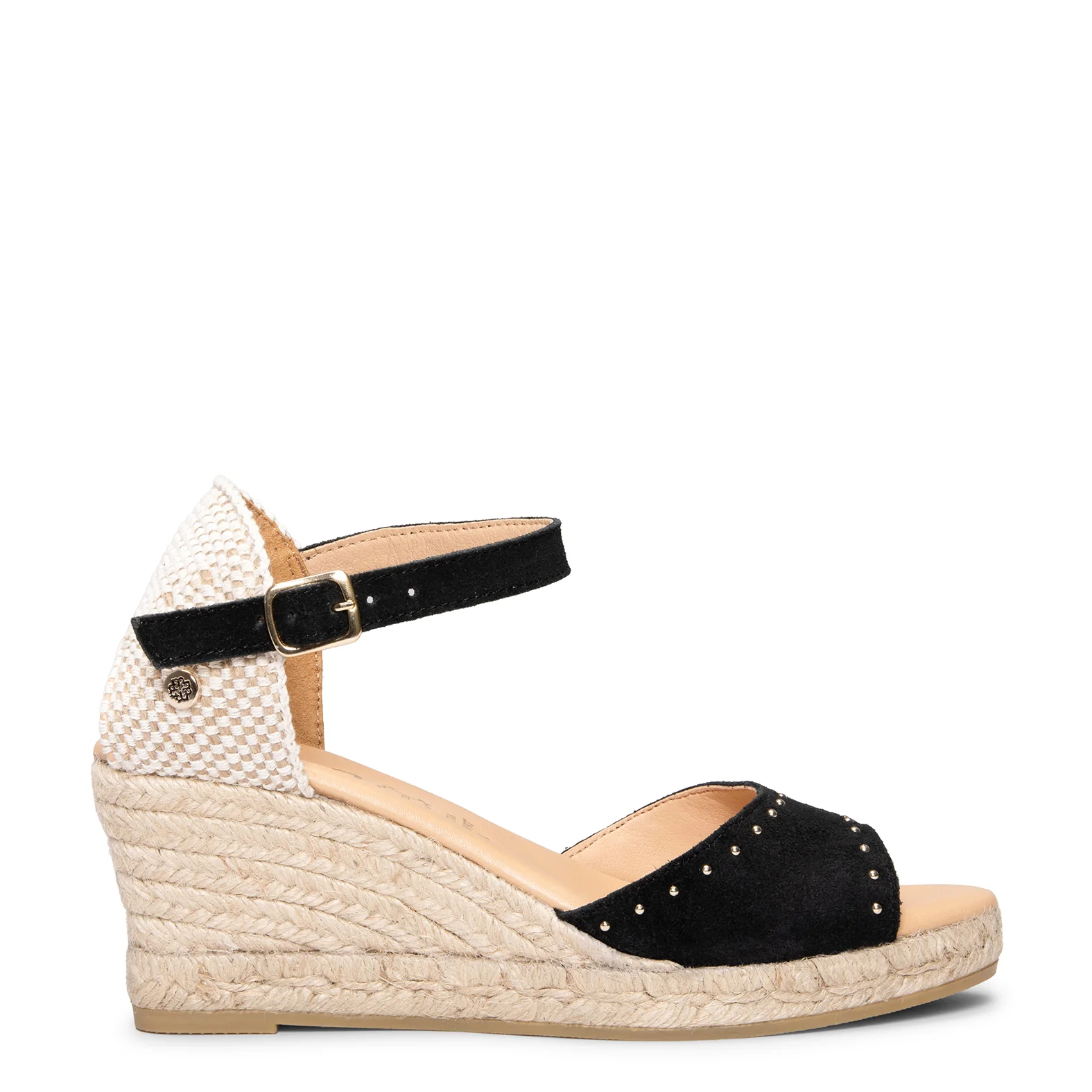 SAONA - Cuñas de esparto peep toe NEGRO - Image 3