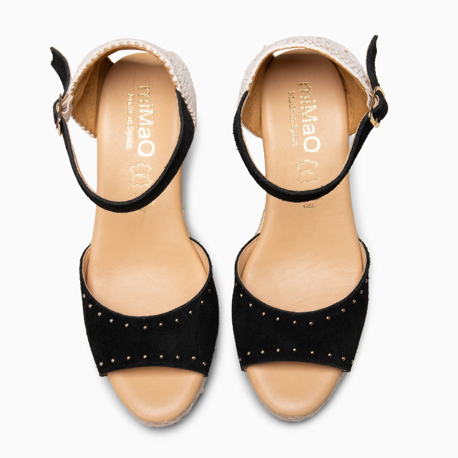 SAONA - Cuñas de esparto peep toe NEGRO - Image 4