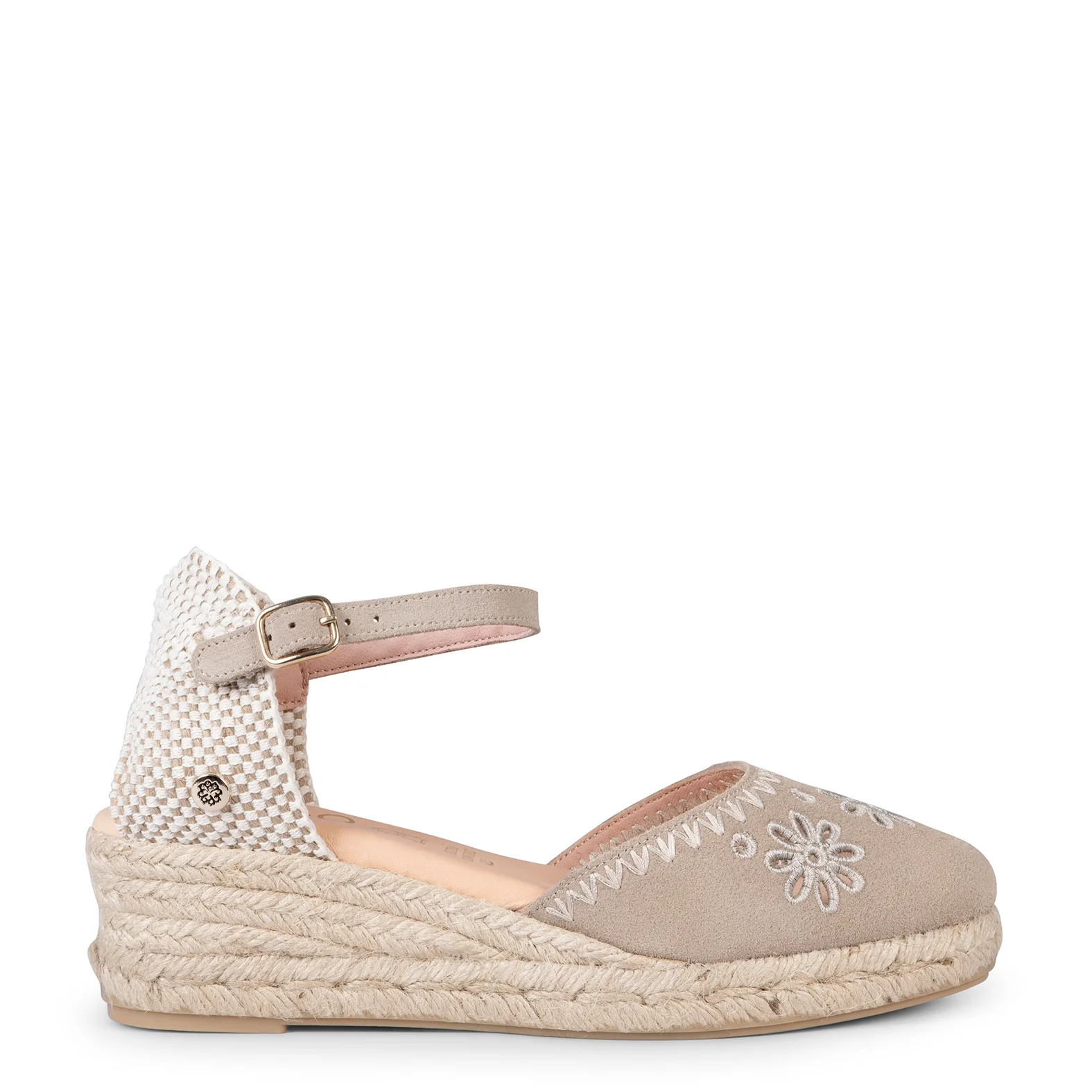 CASARES XS - Cuña bajo de esparto TAUPE - Image 3