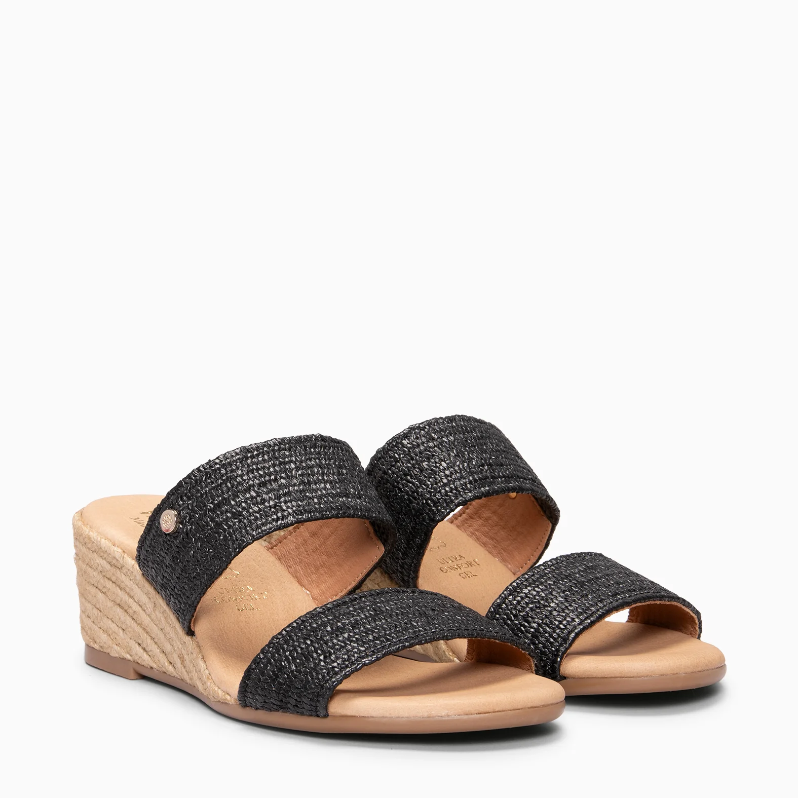LIRA - Mules de cuña de esparto NEGRO - Image 2