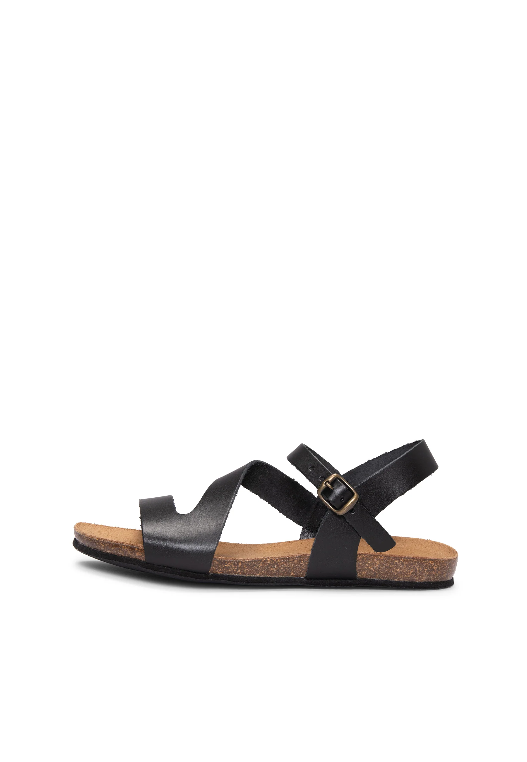 LIS - Sandalias BIO de piel de Vaquetilla NEGRO - Image 6