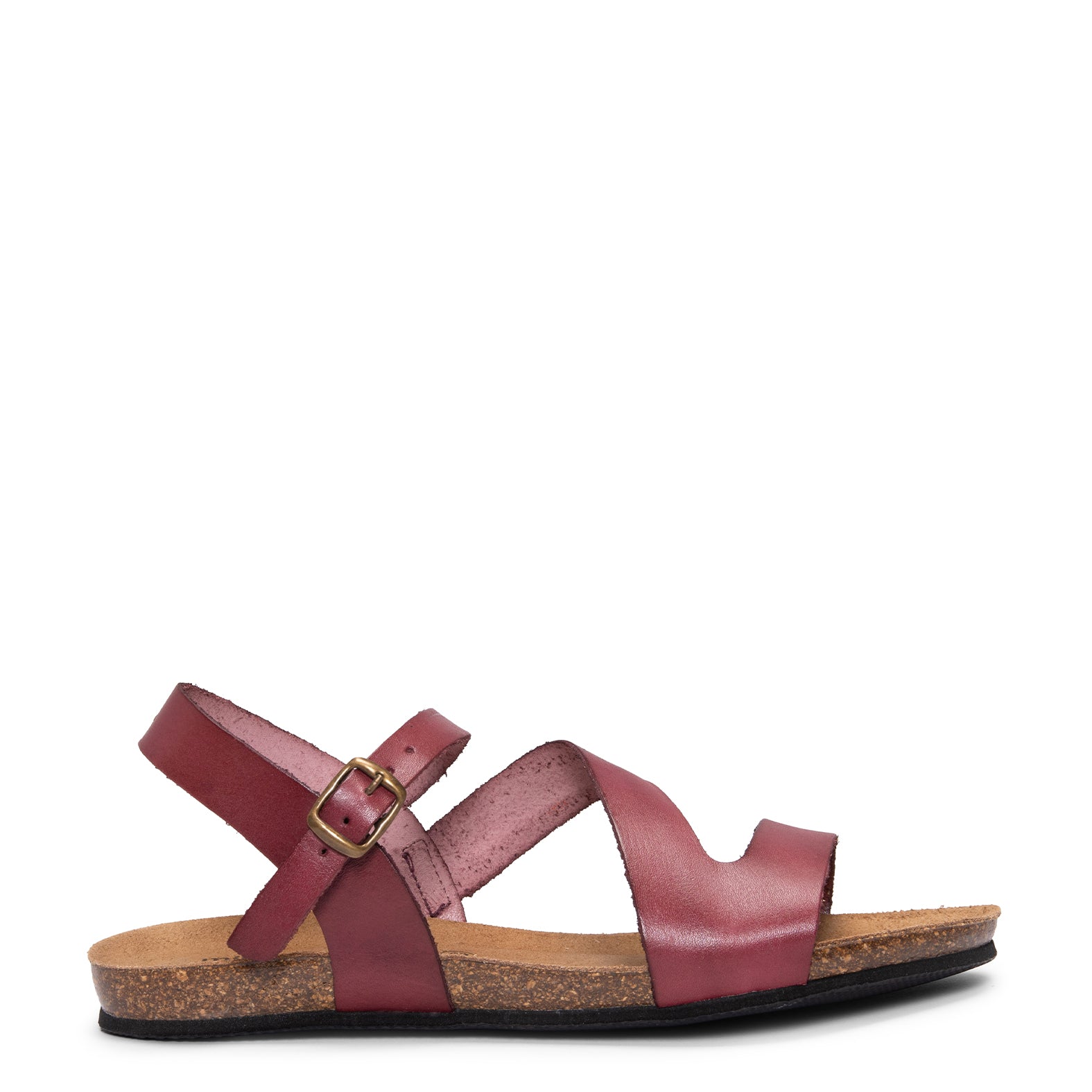 LIS - Sandalias BIO de piel de Vaquetilla VINO - Image 3