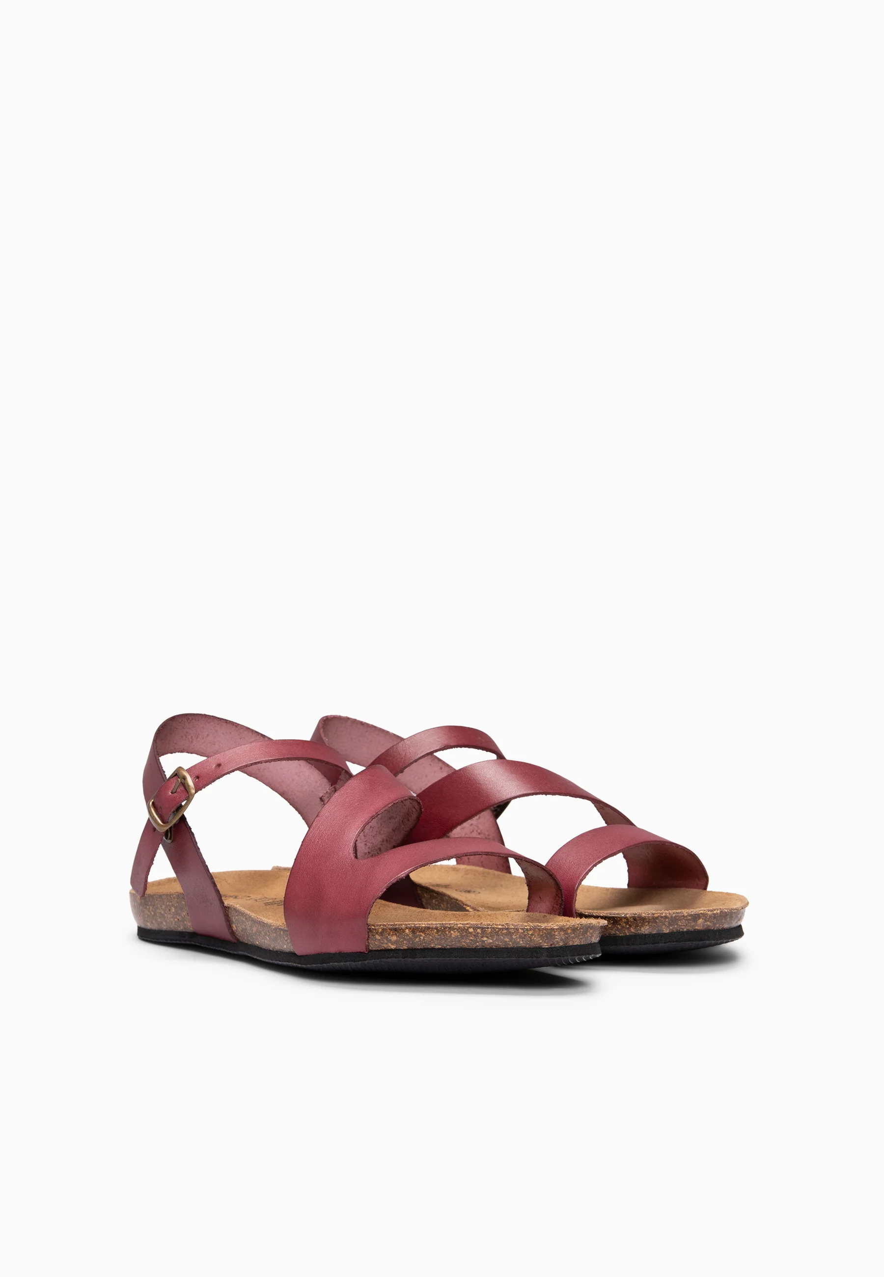 LIS - Sandalias BIO de piel de Vaquetilla VINO - Image 7