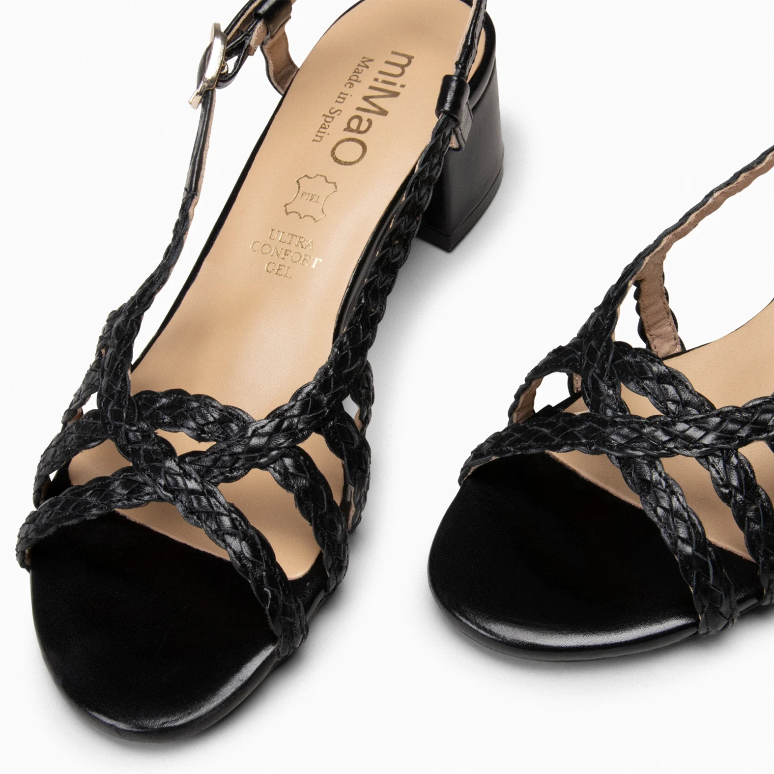 LINA - Sandalias de tacón ancho NEGRO - Image 5
