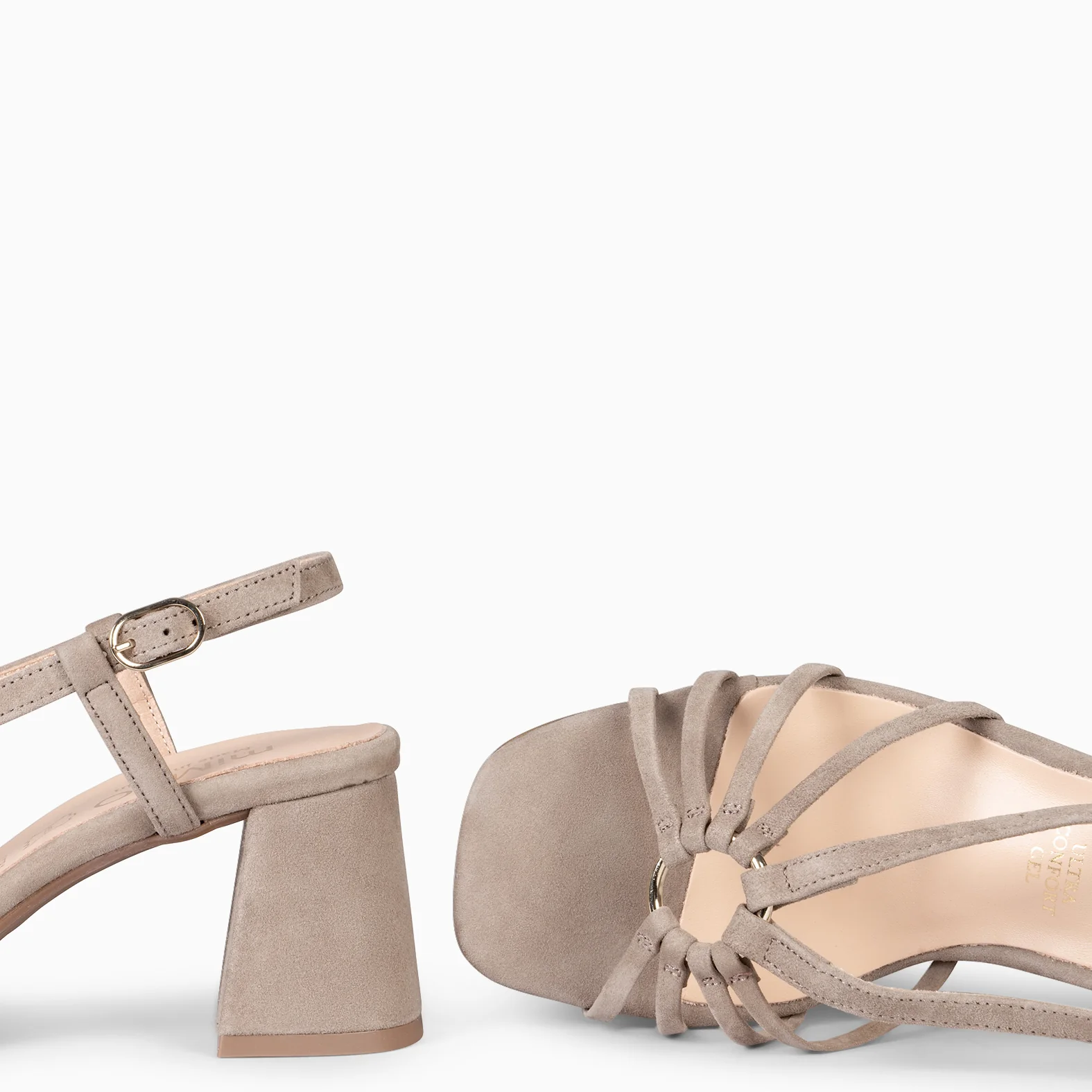 SOLEIL - Sandalias de tacón TAUPE - Image 6