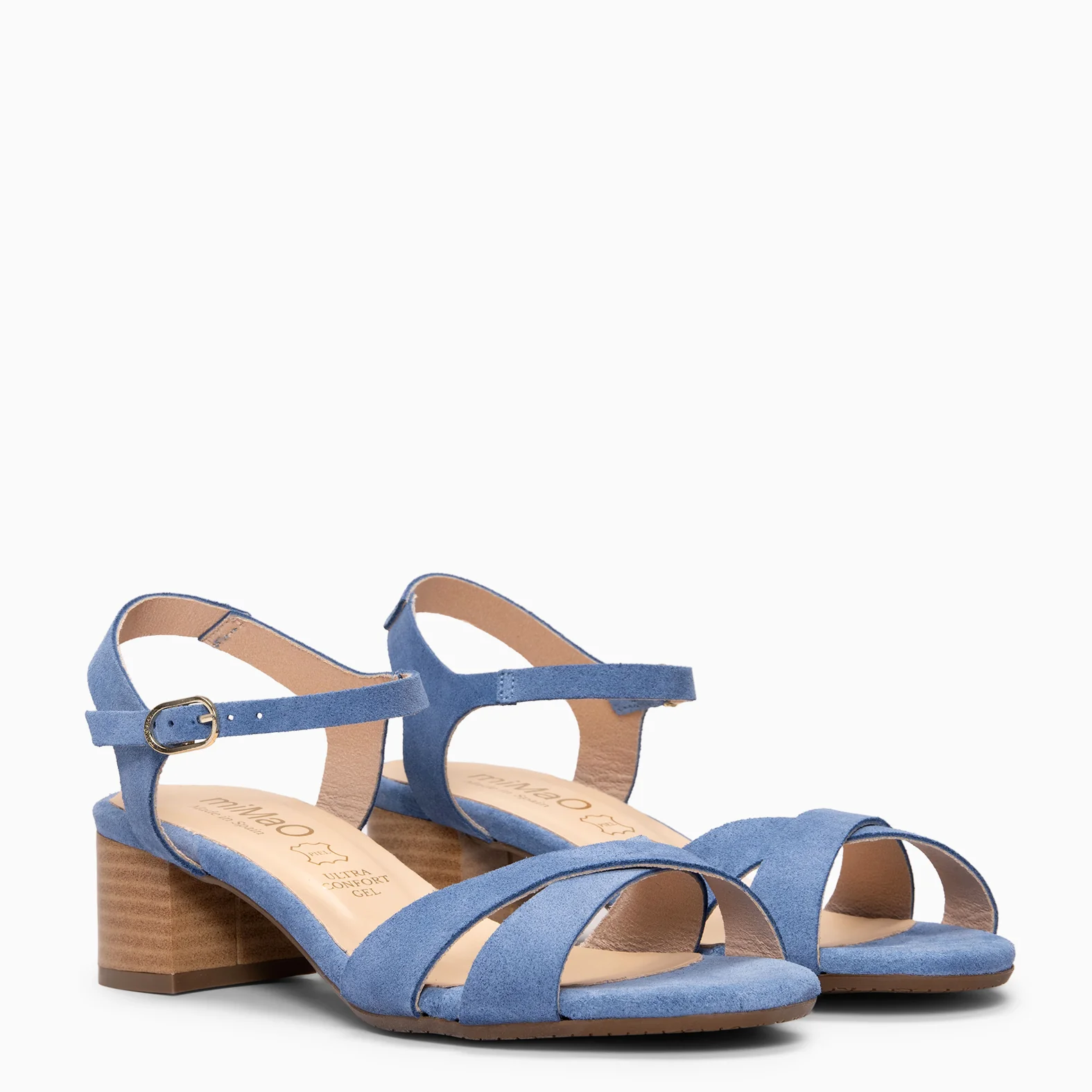 ORIANA - Sandalias de tacón de ante JEANS - Image 2