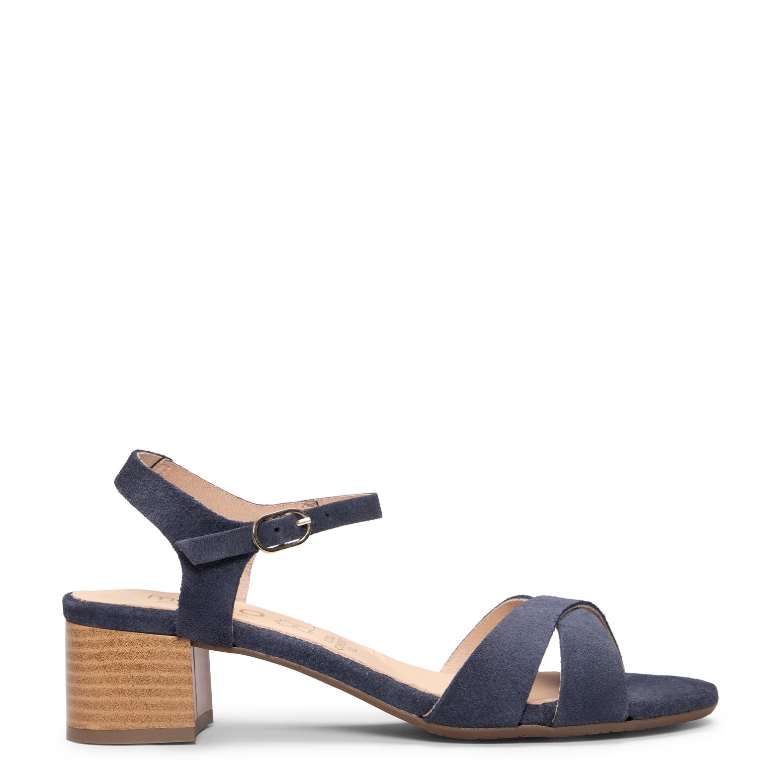 ORIANA - Sandalias de tacón de ante MARINO - Image 3
