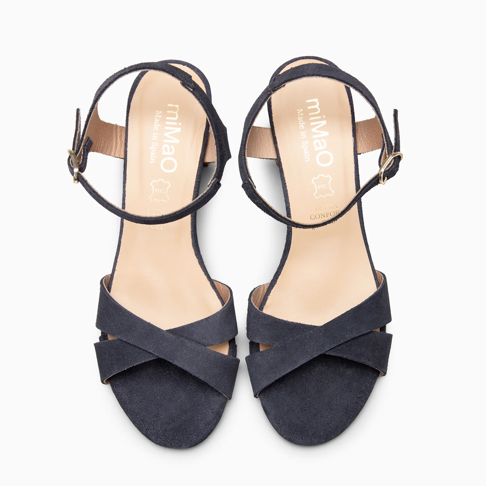 ORIANA - Sandalias de tacón de ante MARINO - Image 4