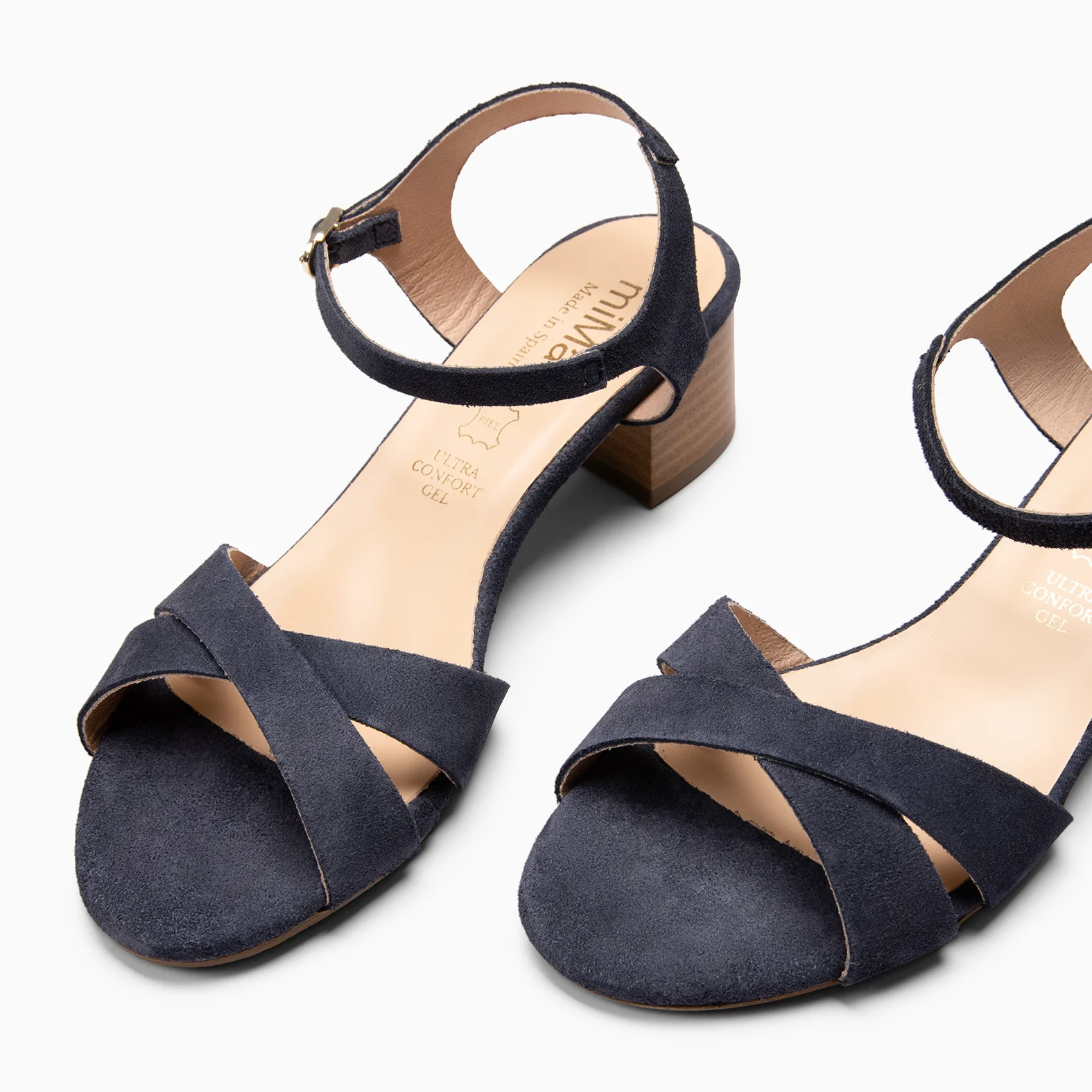 ORIANA - Sandalias de tacón de ante MARINO - Image 5