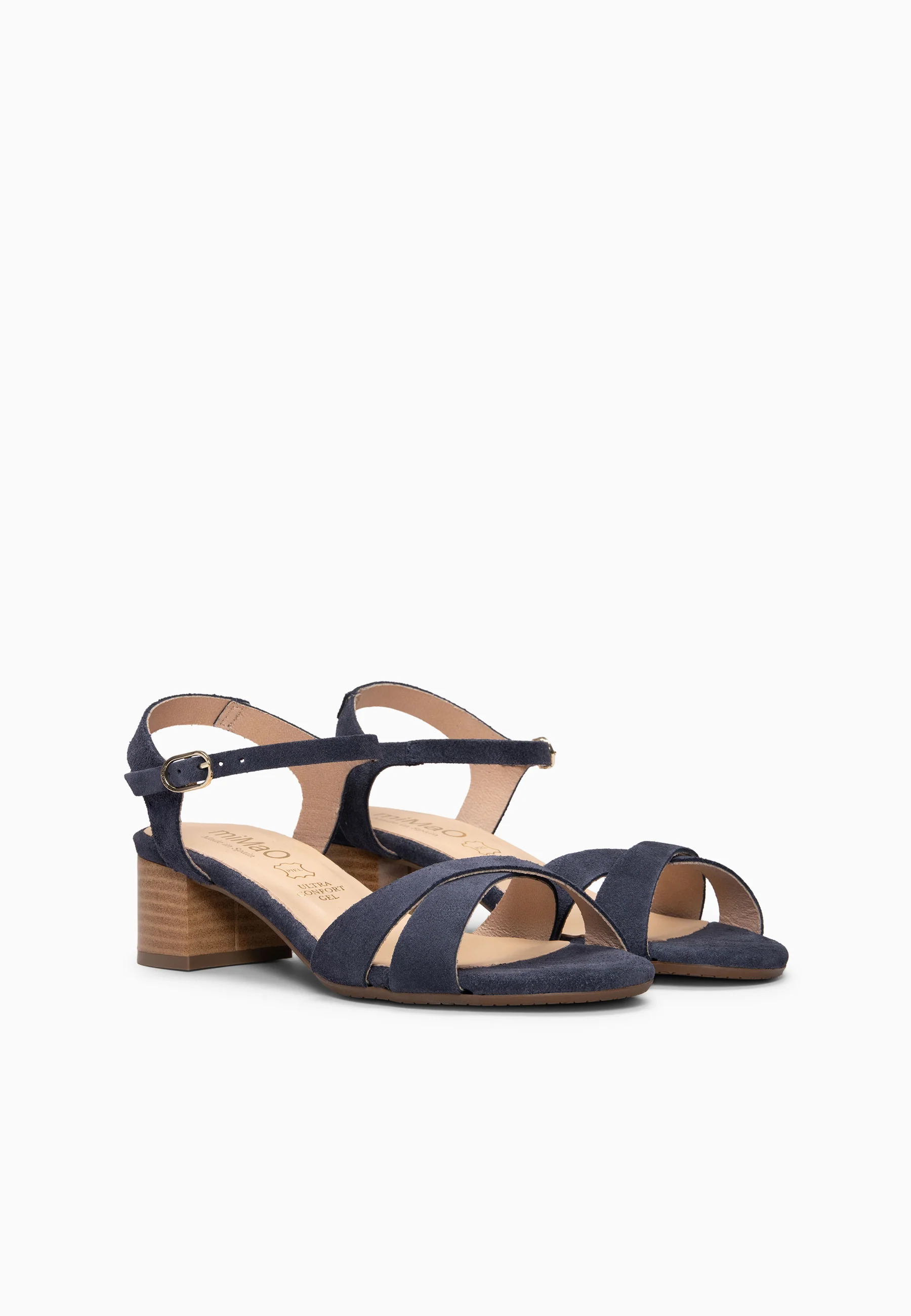 ORIANA - Sandalias de tacón de ante MARINO - Image 7